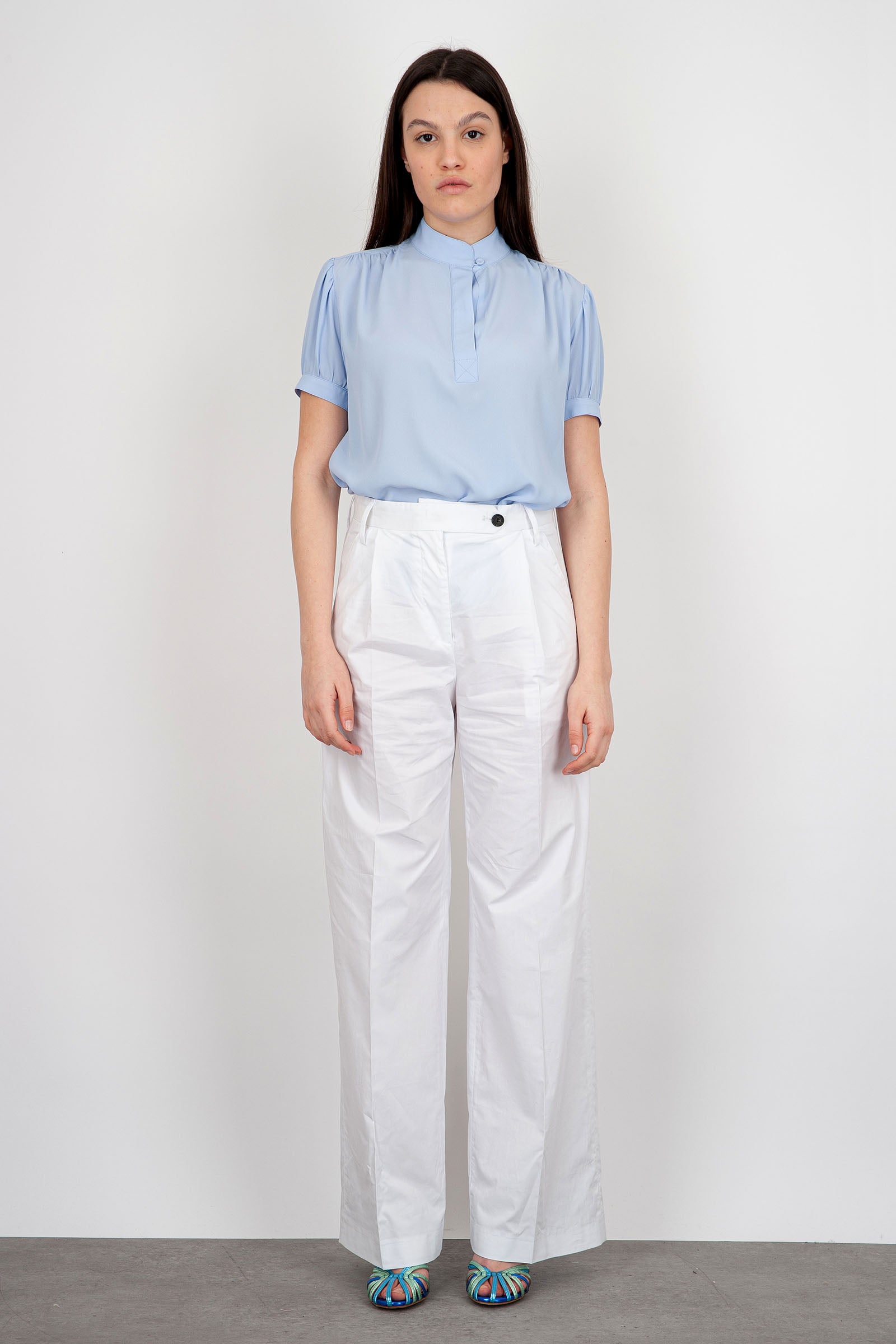 Department Five Fairmont Wide-leg Pincers Trousers in White Cotton - 2