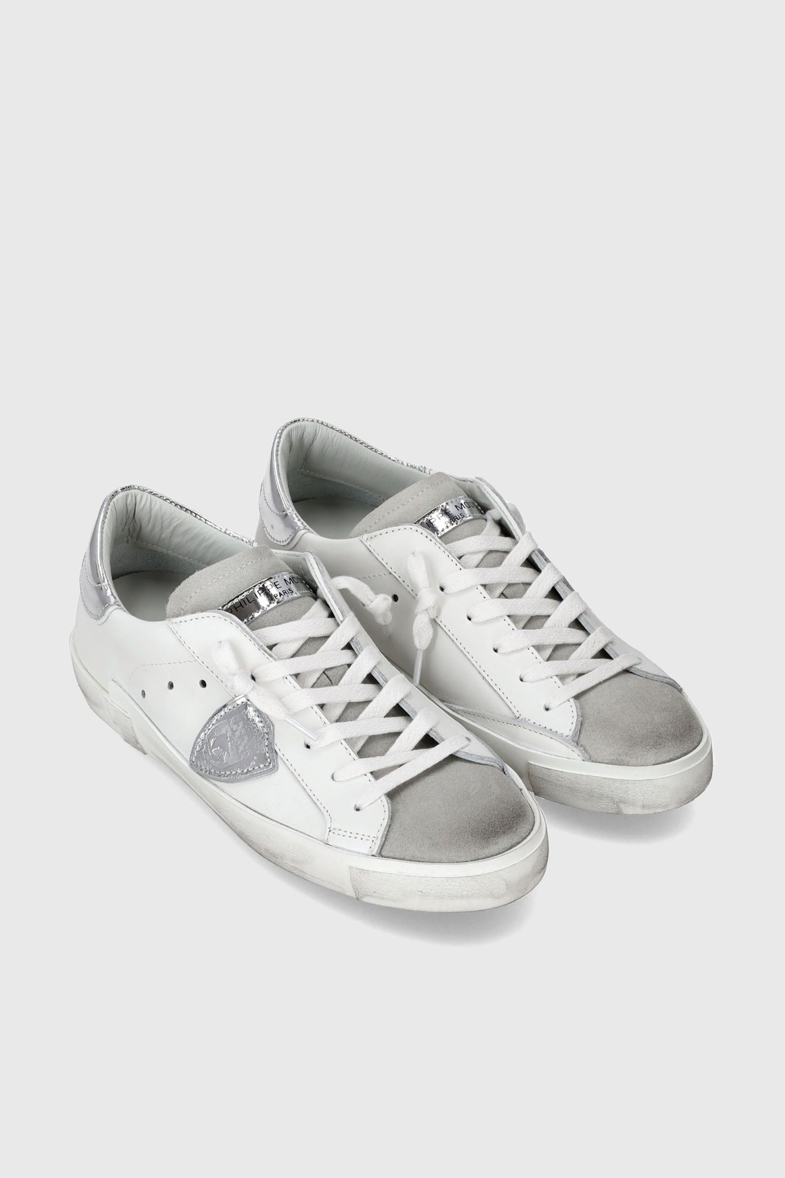 Philippe Model Sneaker PRSX Pelle Bianco/Argento - 2