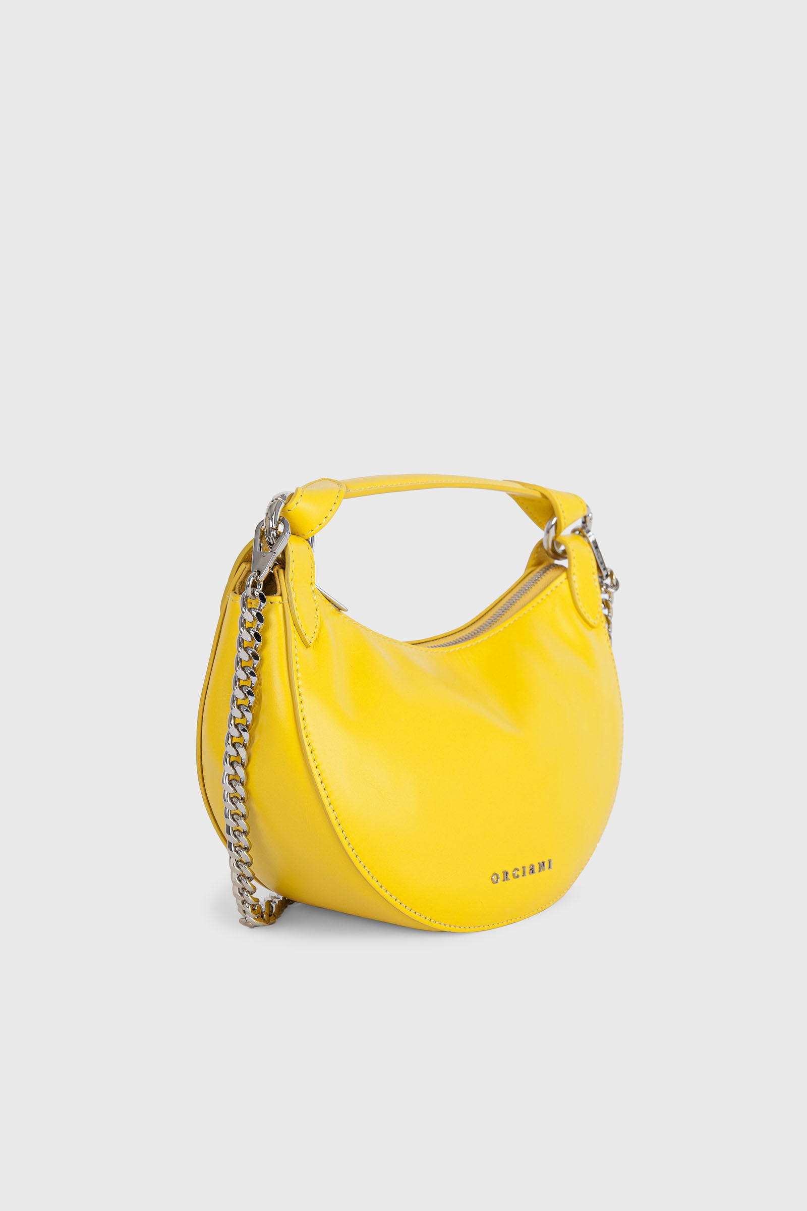 Orciani Mini Bag Dumpling Vanity Leather Yellow - 3