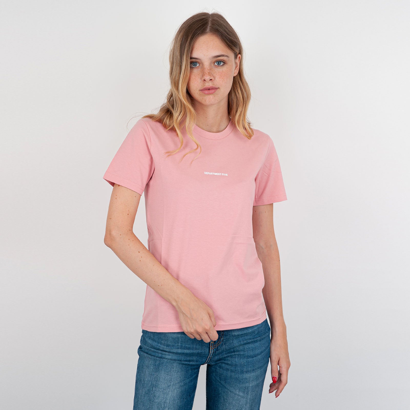 Fleur Round Neck T-Shirt Pink Women - 7