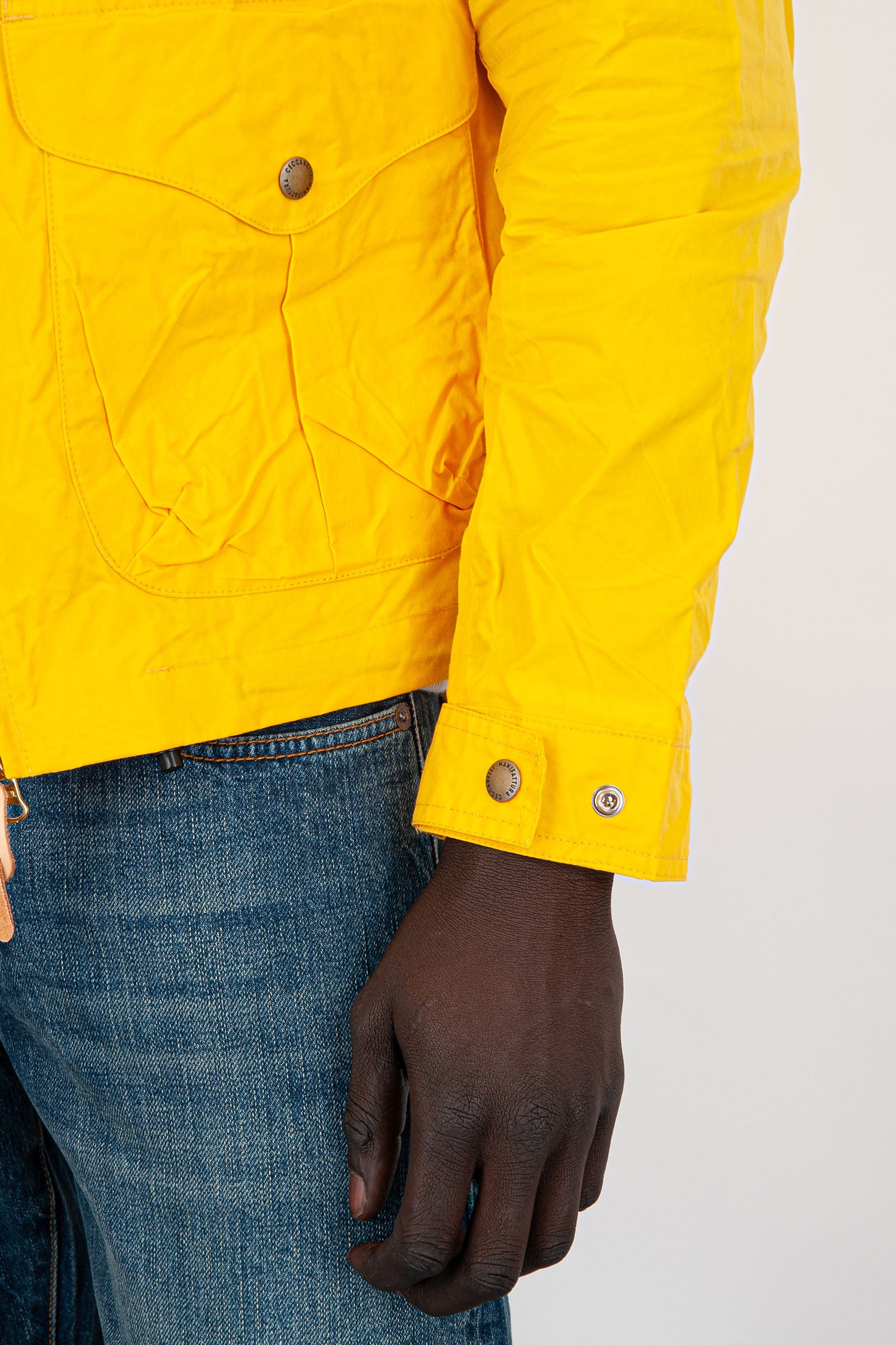 Manifattura Ceccarelli Blazer Coat With Hood Yellow Cotton - 5