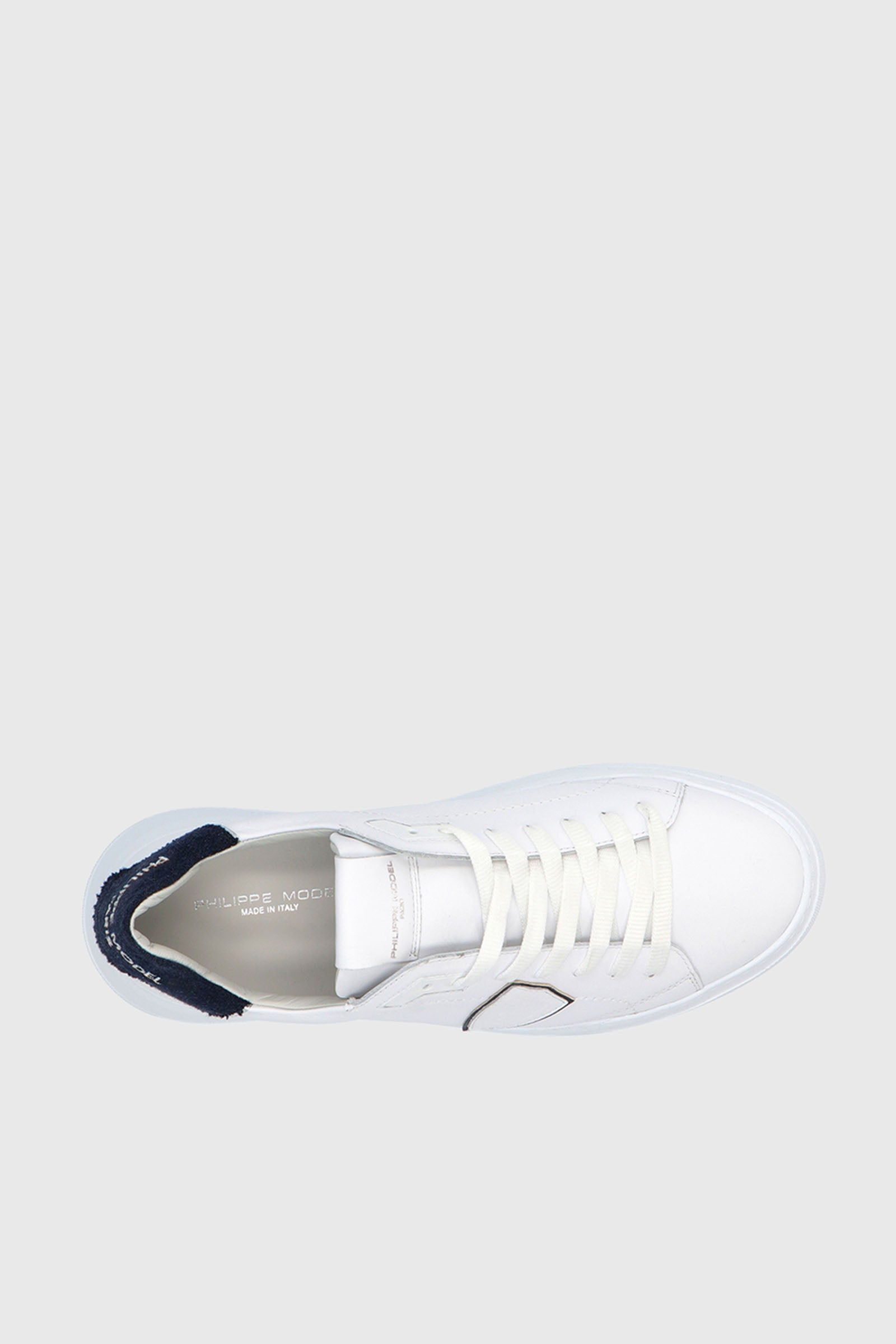 Philippe Model Sneaker Temple Veau Laine Blanc Bleu Bianco/blu Uomo - 5