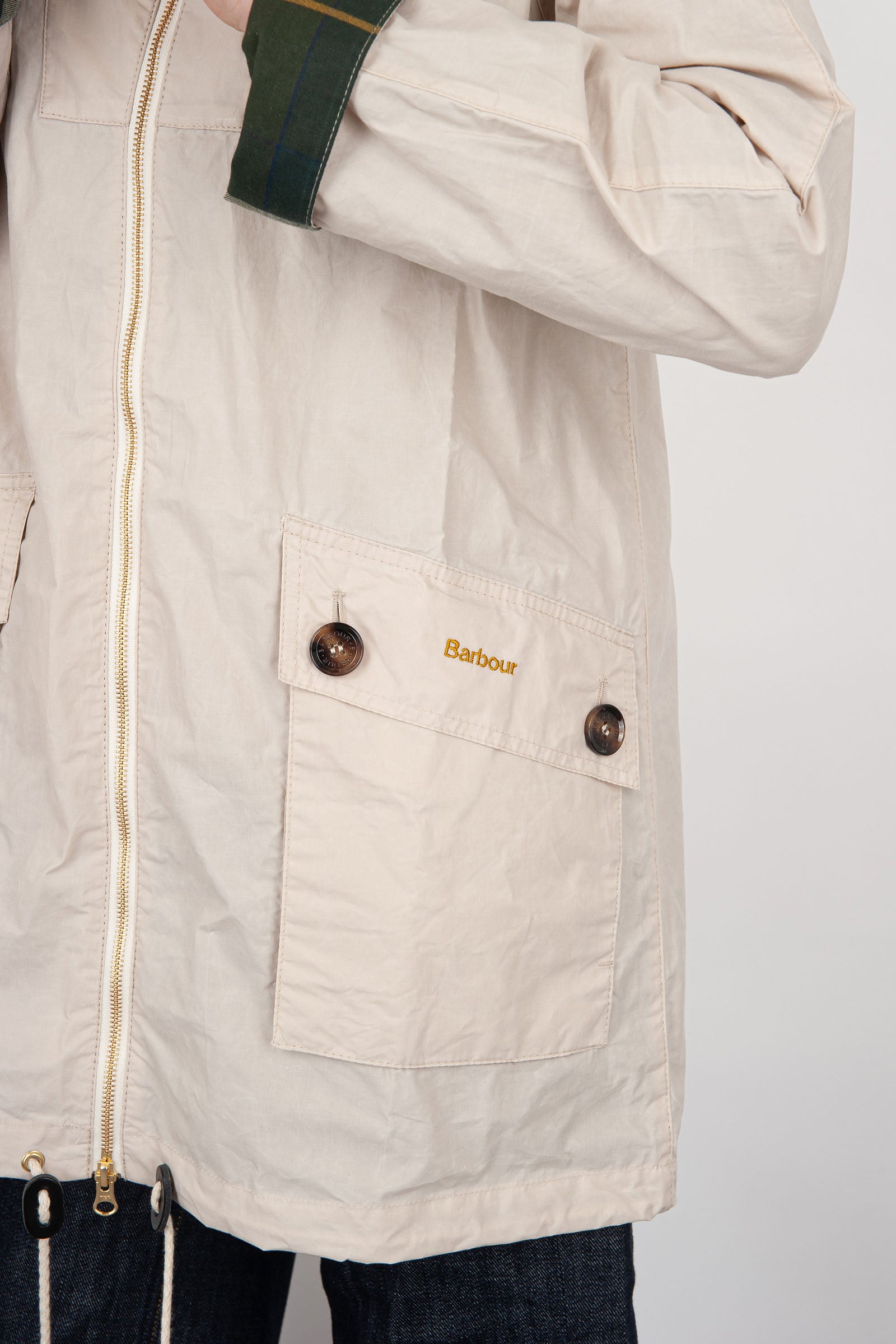 Barbour Parka Keldy Showerproof Cotton Cream - 6