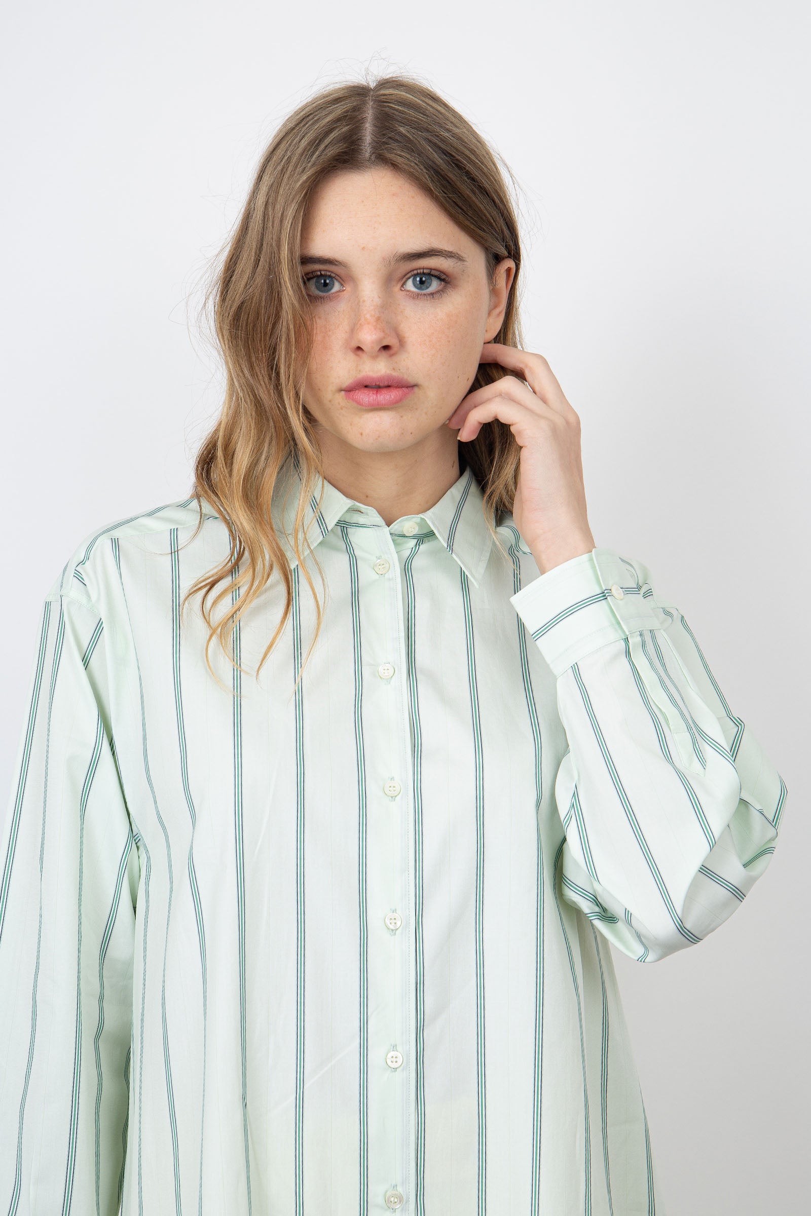 Aspesi Green Striped Cotton Shirt - 5