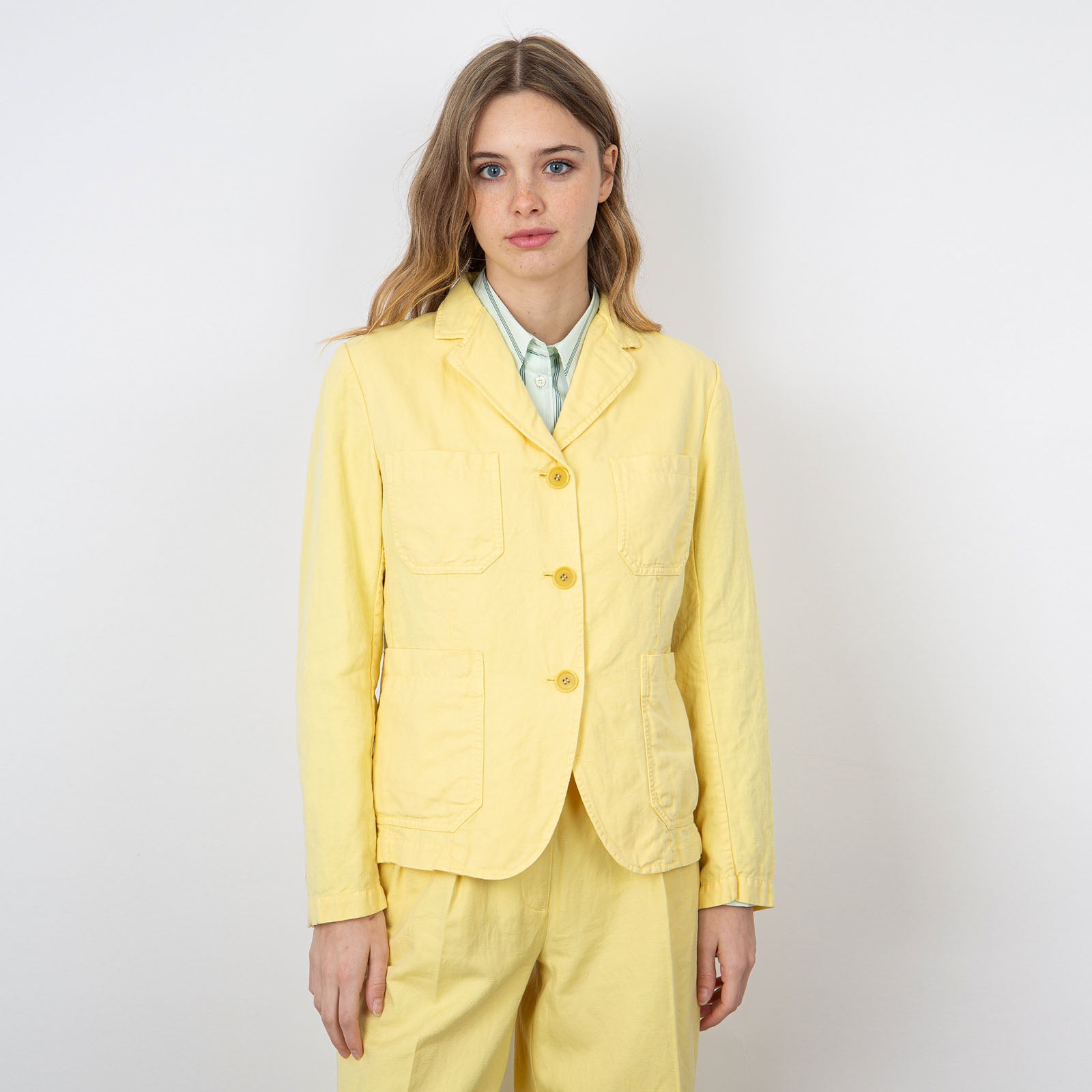 Aspesi Cotton/Linen Yellow Jacket 0930 G20885155 - 8
