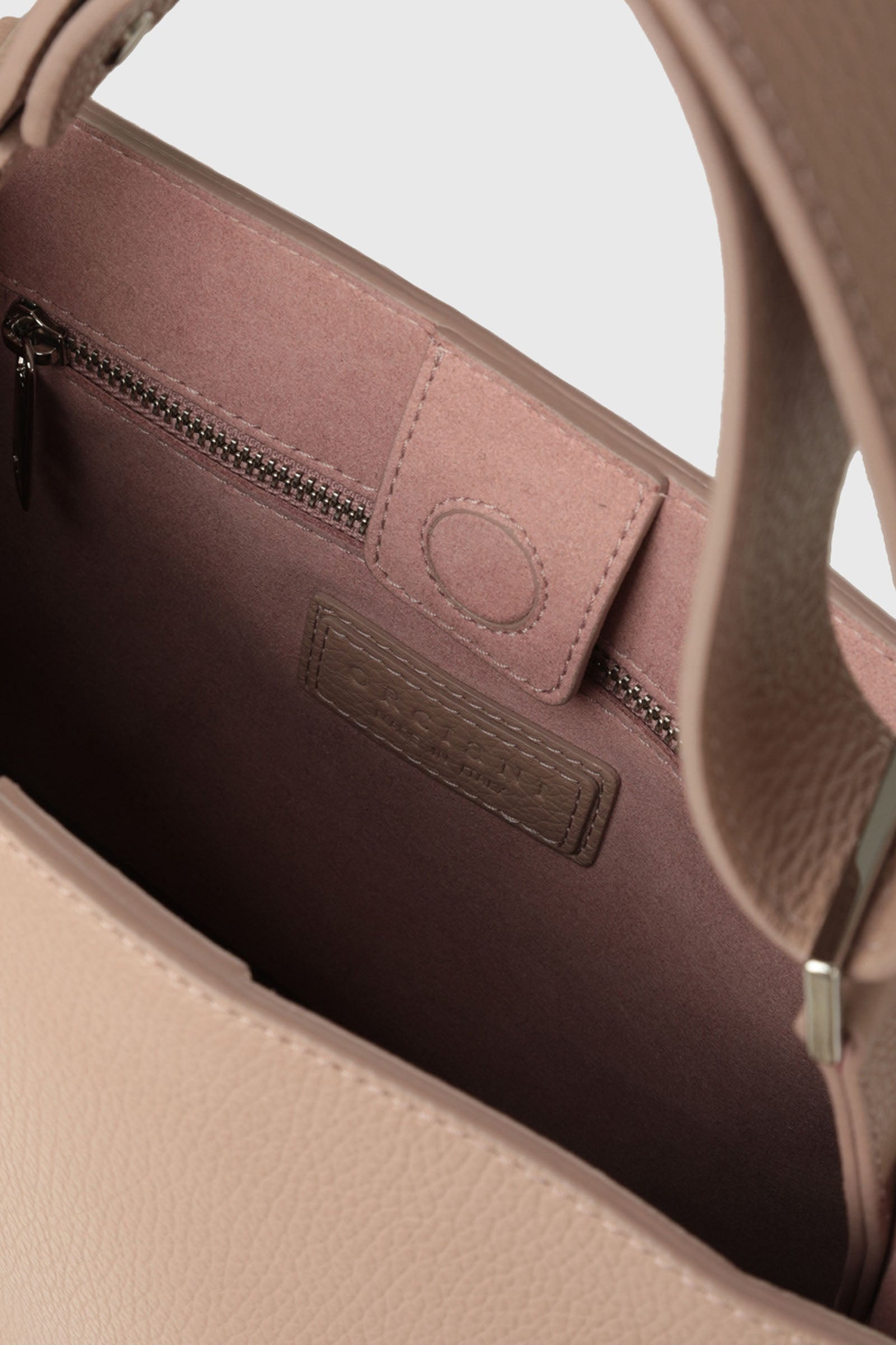 Orciani Sveva Sense Medium Leather Bag in Vintage Pink - 5