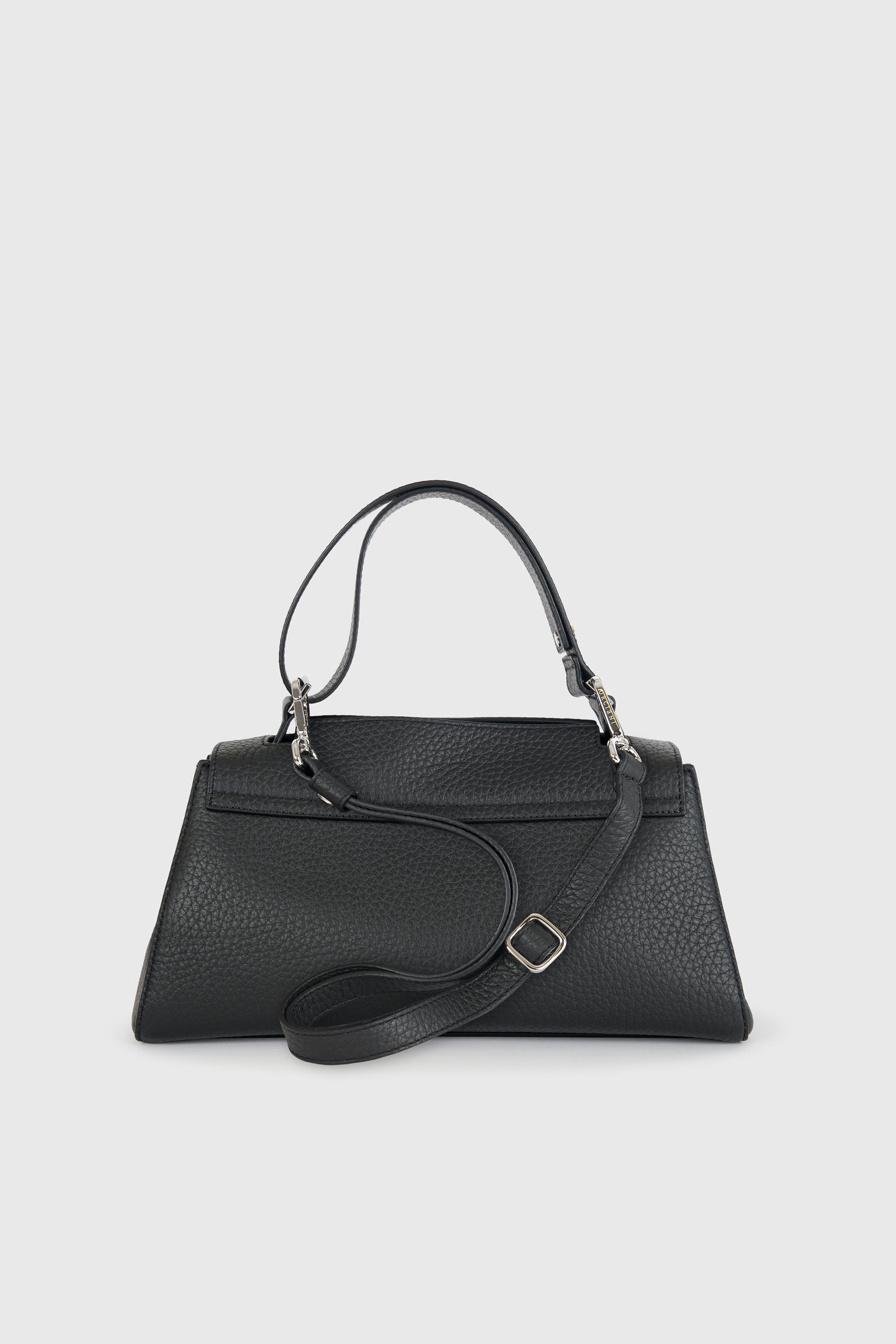 Orciani Sveva Longuette Soft Black Leather Bag - 3