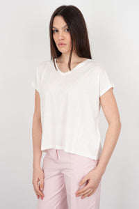 Absolut Cashmere V-Neck T-Shirt White Cotton absolut cashmere