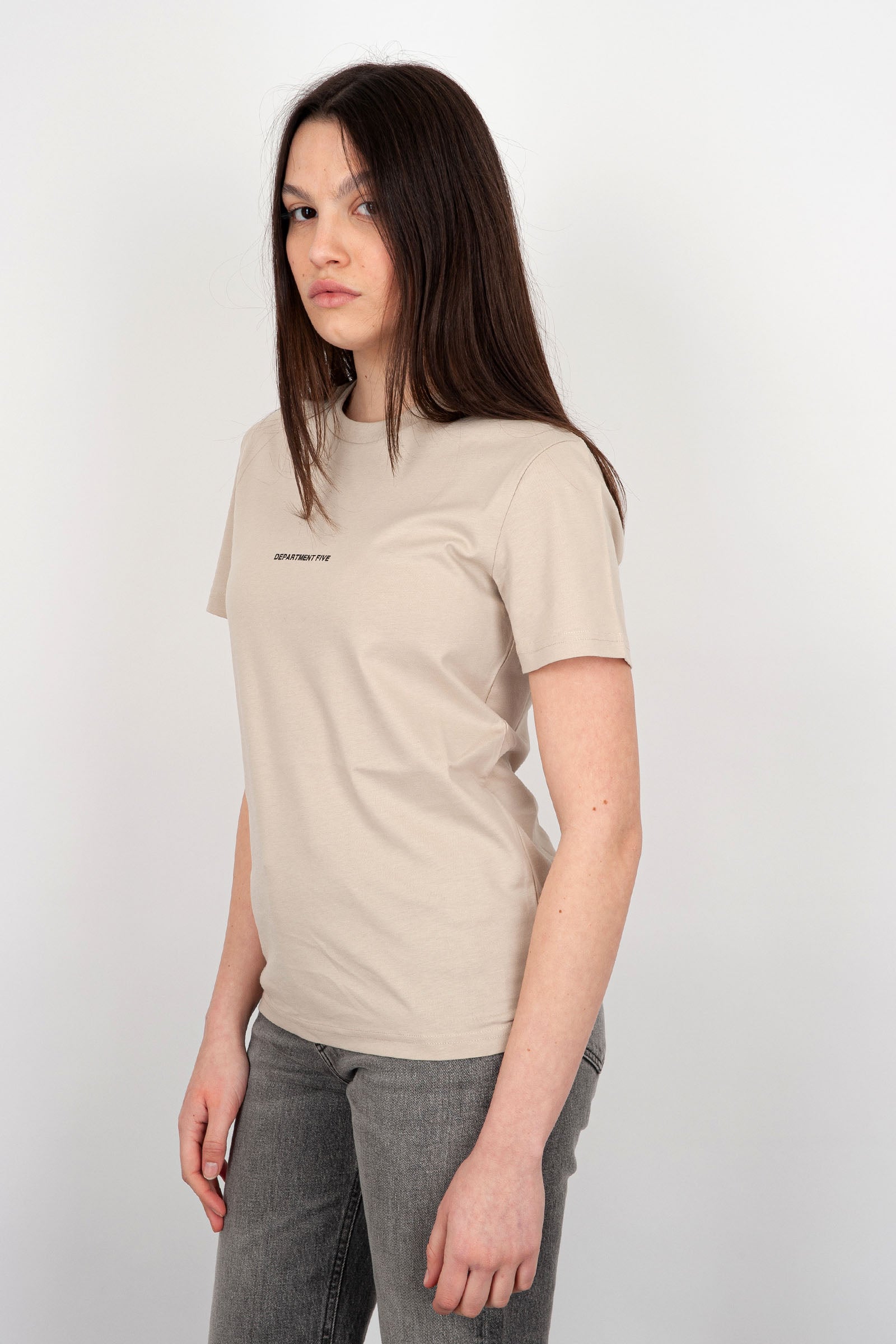 Department Five T-Shirt Girocollo Fleur Cotone Sabbia - 3