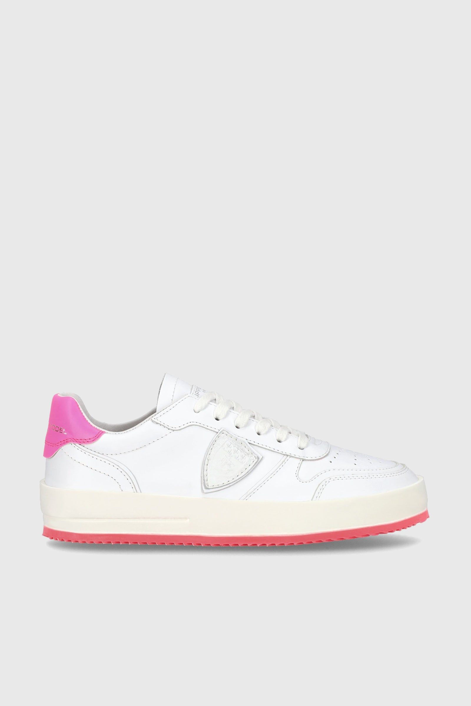 Philippe Model Sneaker Nice Veau Leather White/Fuxia - 1
