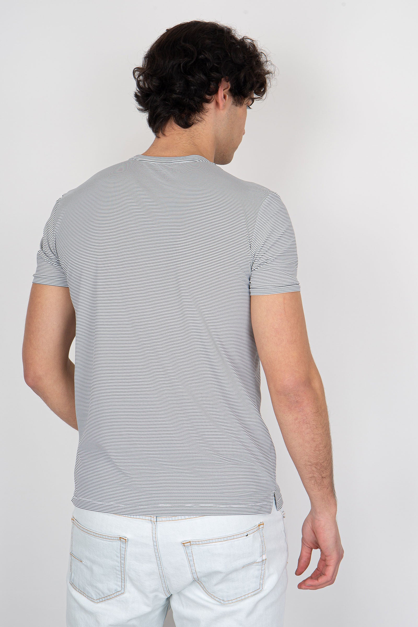 Rrd T-shirt Shirty Stripe Blu Scuro Uomo - 4