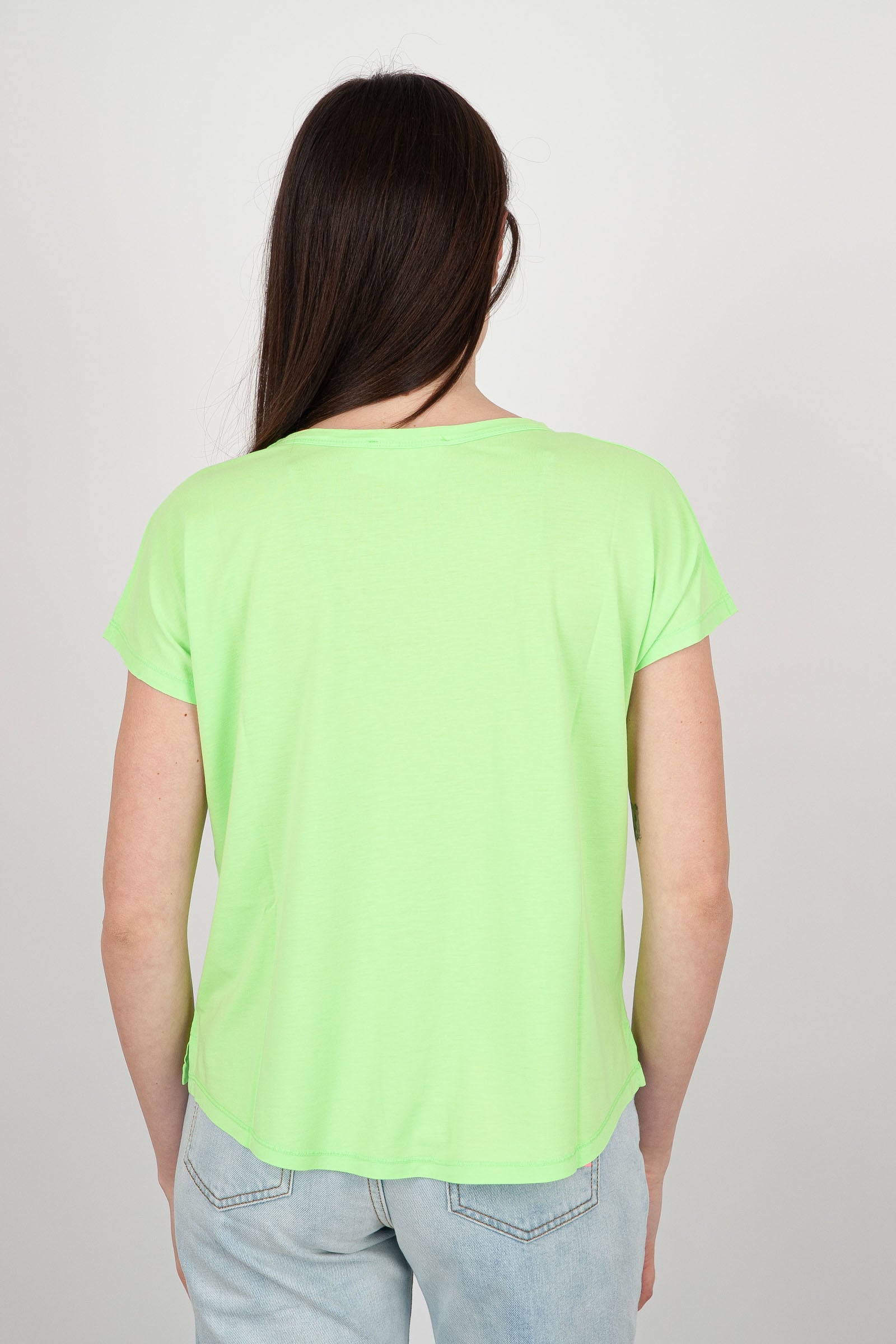 Absolut Cashmere Serra T-Shirt in Fluo Green Cotton - 4