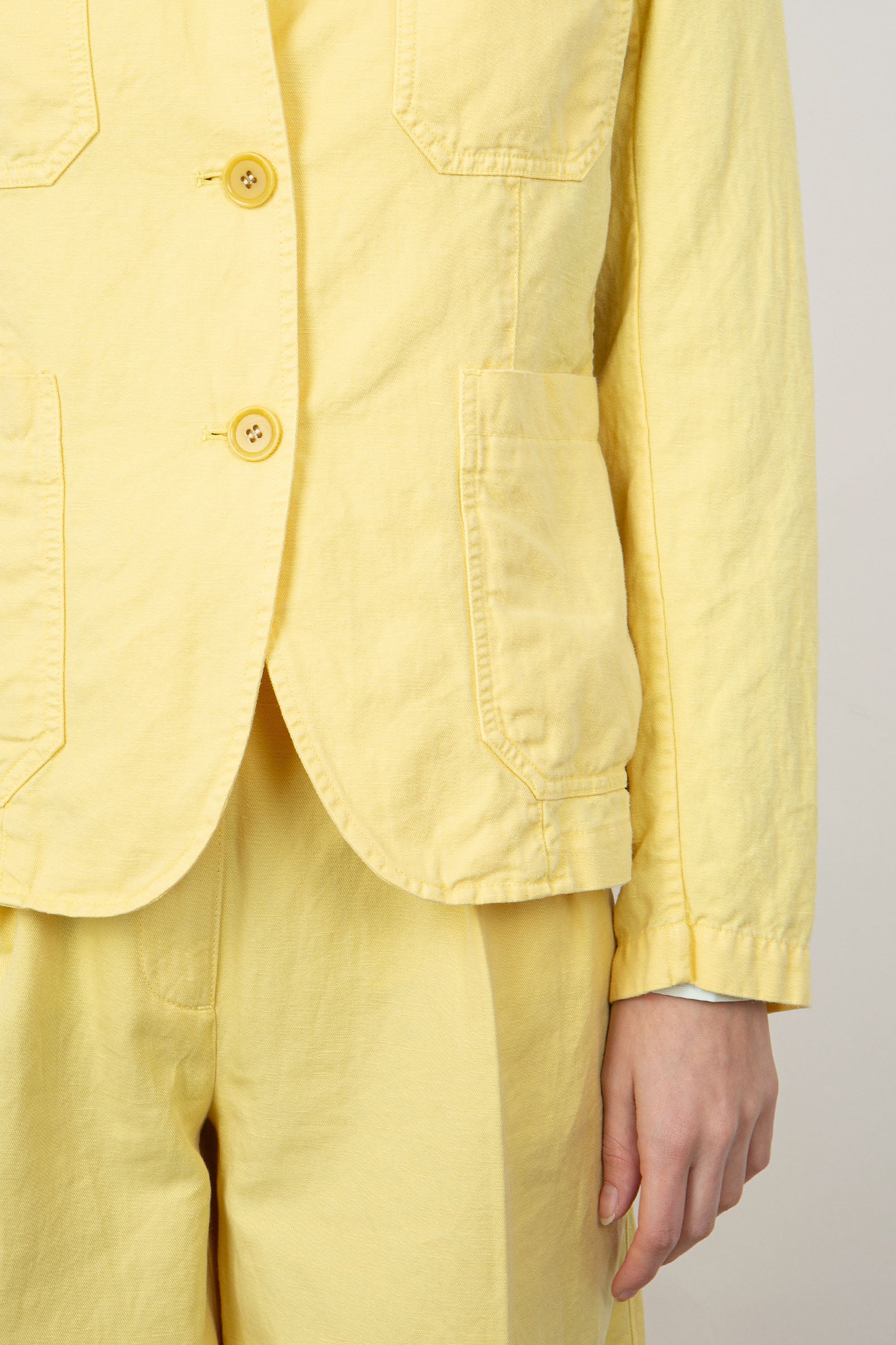 Aspesi Cotton/Linen Yellow Jacket 0930 G20885155 - 7