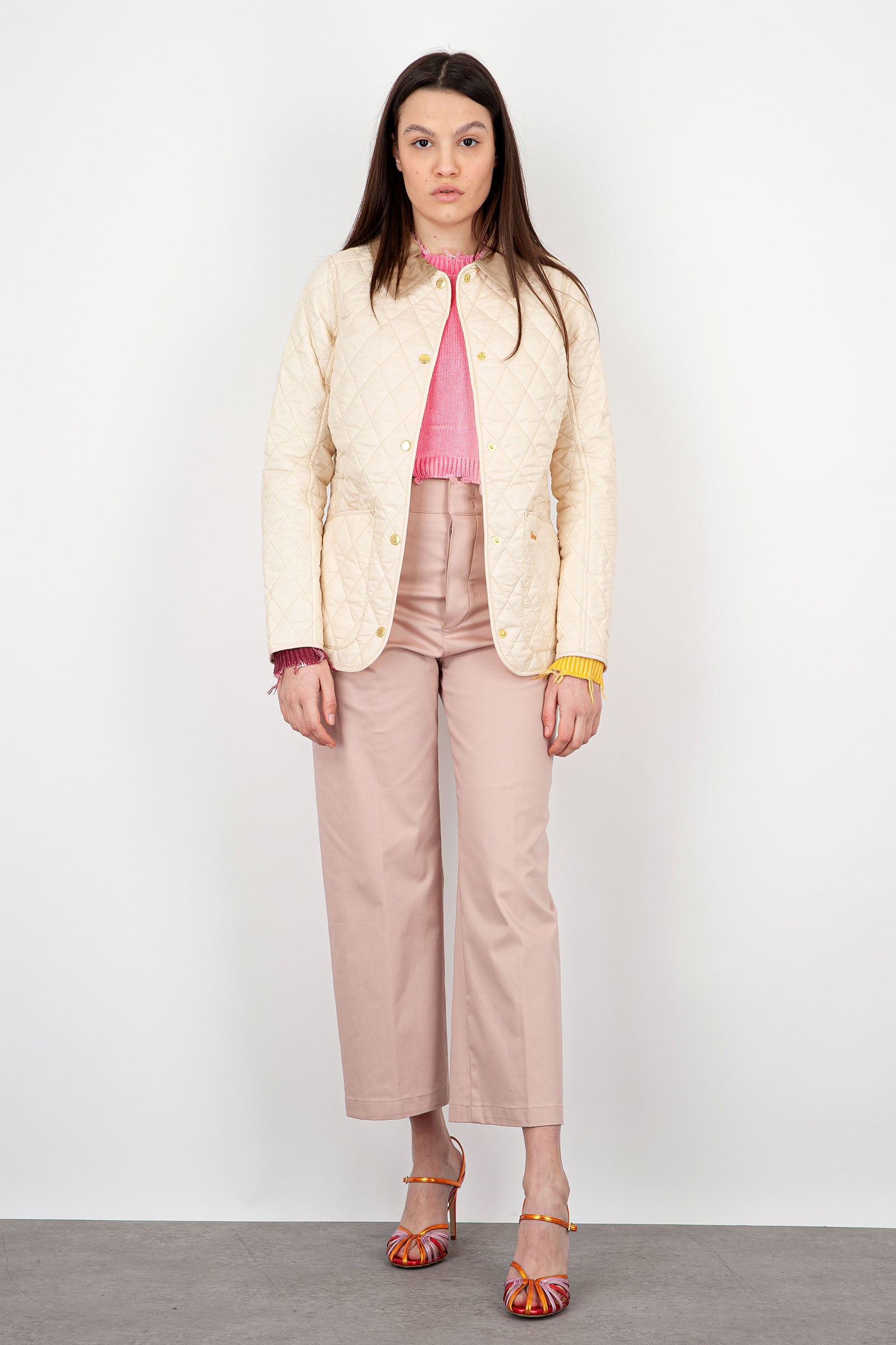 Department Five Crop Trousers Side No Cotton Light Pink - 7