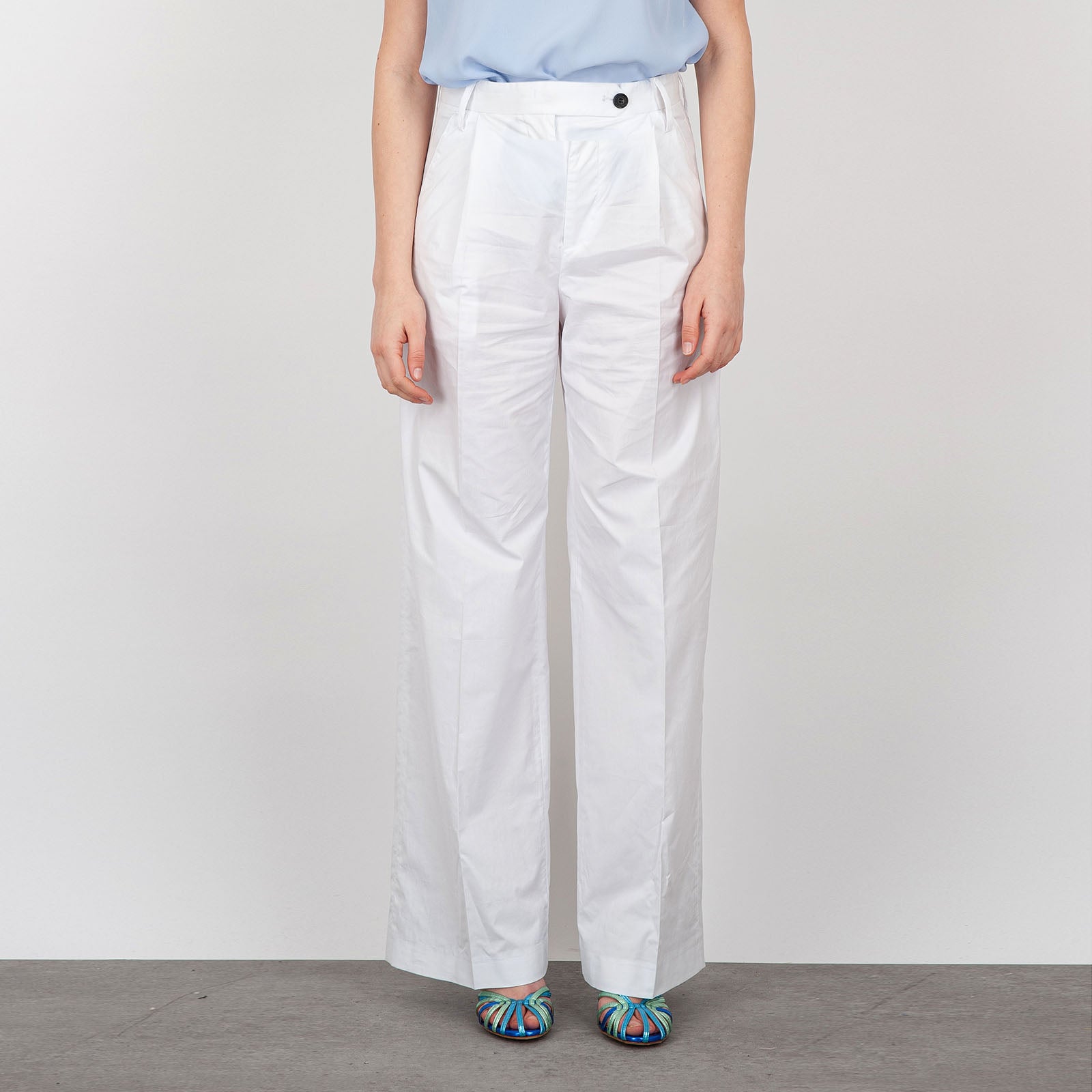 Department Five Fairmont Wide-leg Pincers Trousers in White Cotton - 6