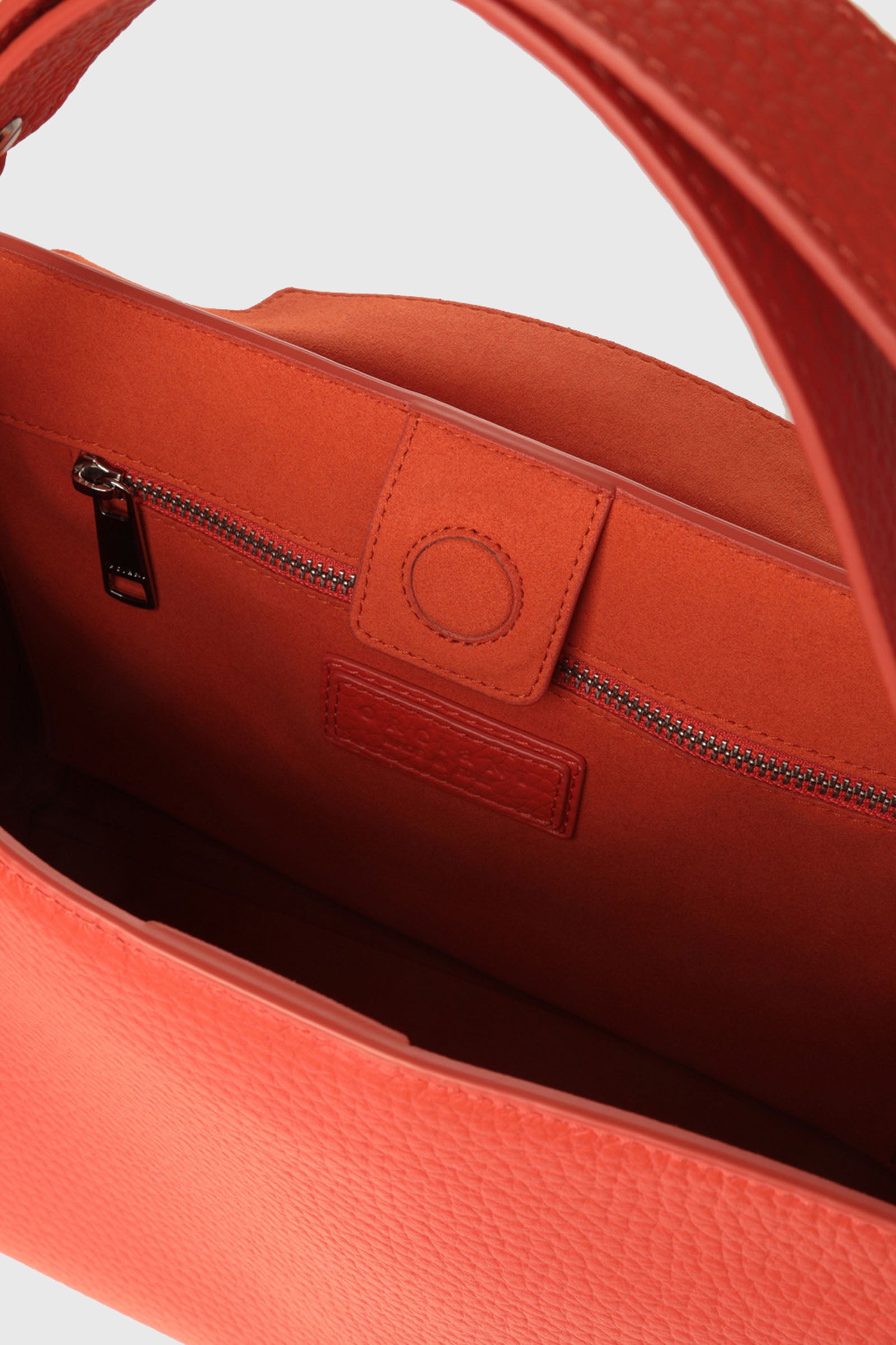 Orciani Sveva Vanity Mini Leather Bag Orange - 4