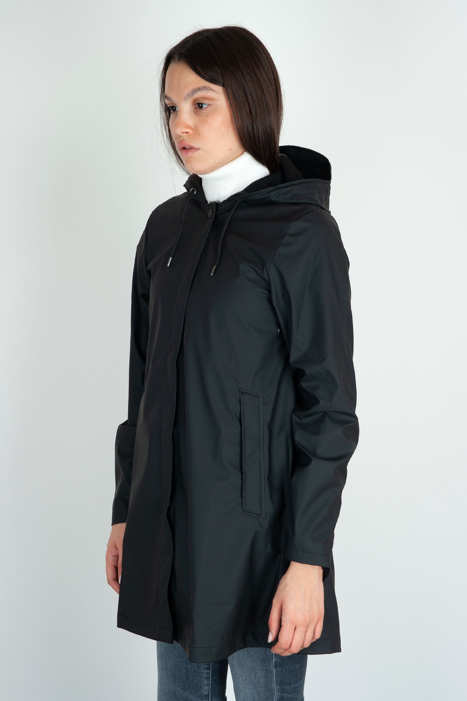 Rains A-line W Jacket Synthetic Black - 3