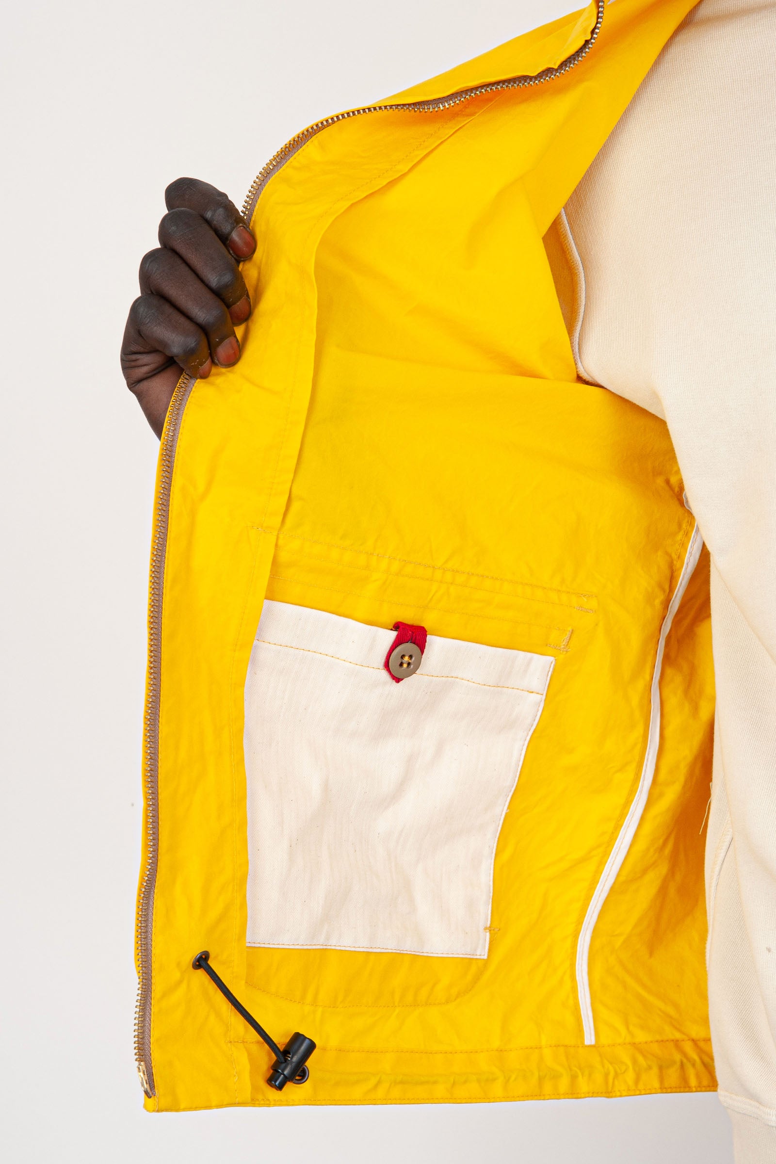 Manifattura Ceccarelli Blazer Coat With Hood Yellow Cotton - 6