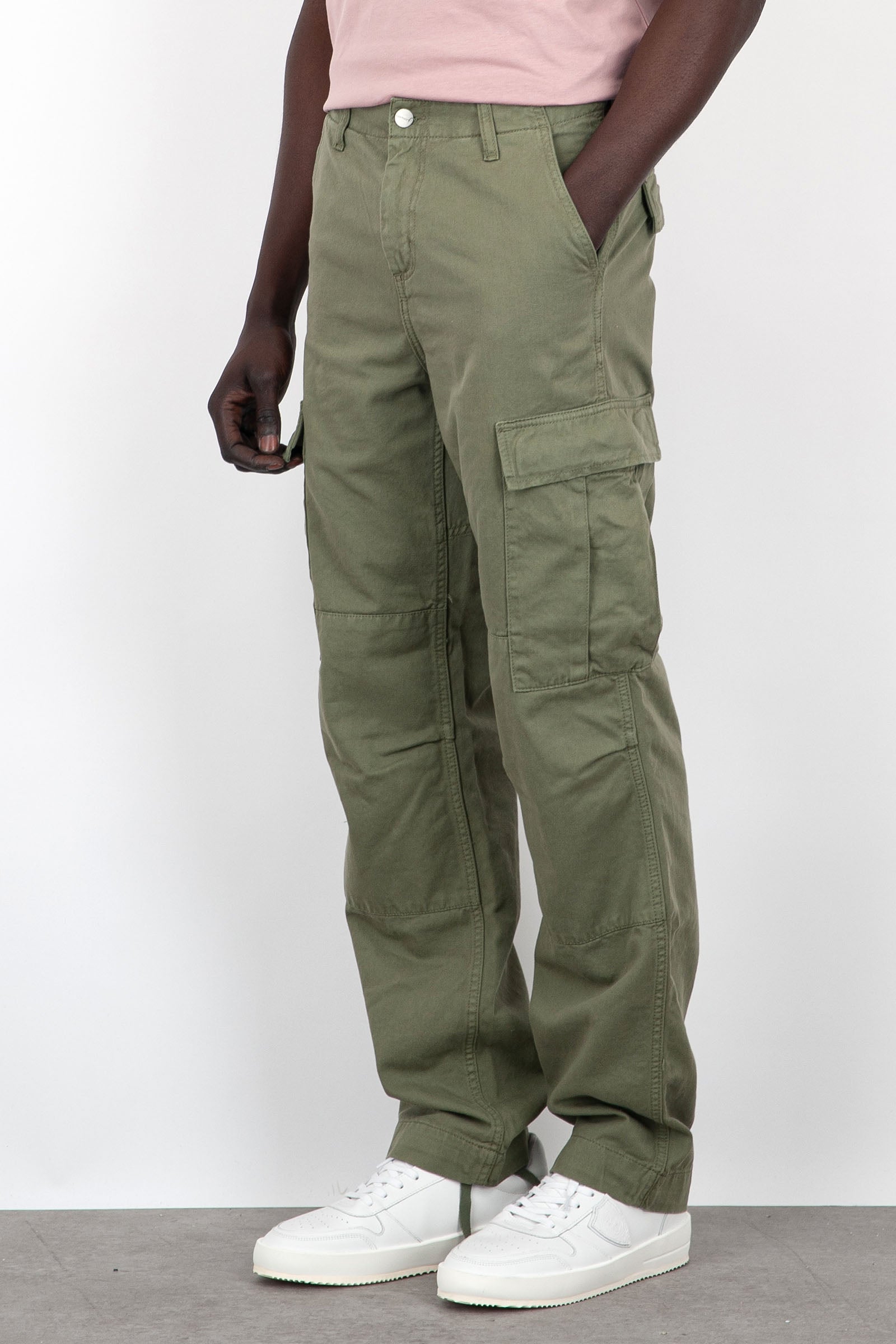 Carhartt WIP Regular Cargo Pants Green Cotton - 1