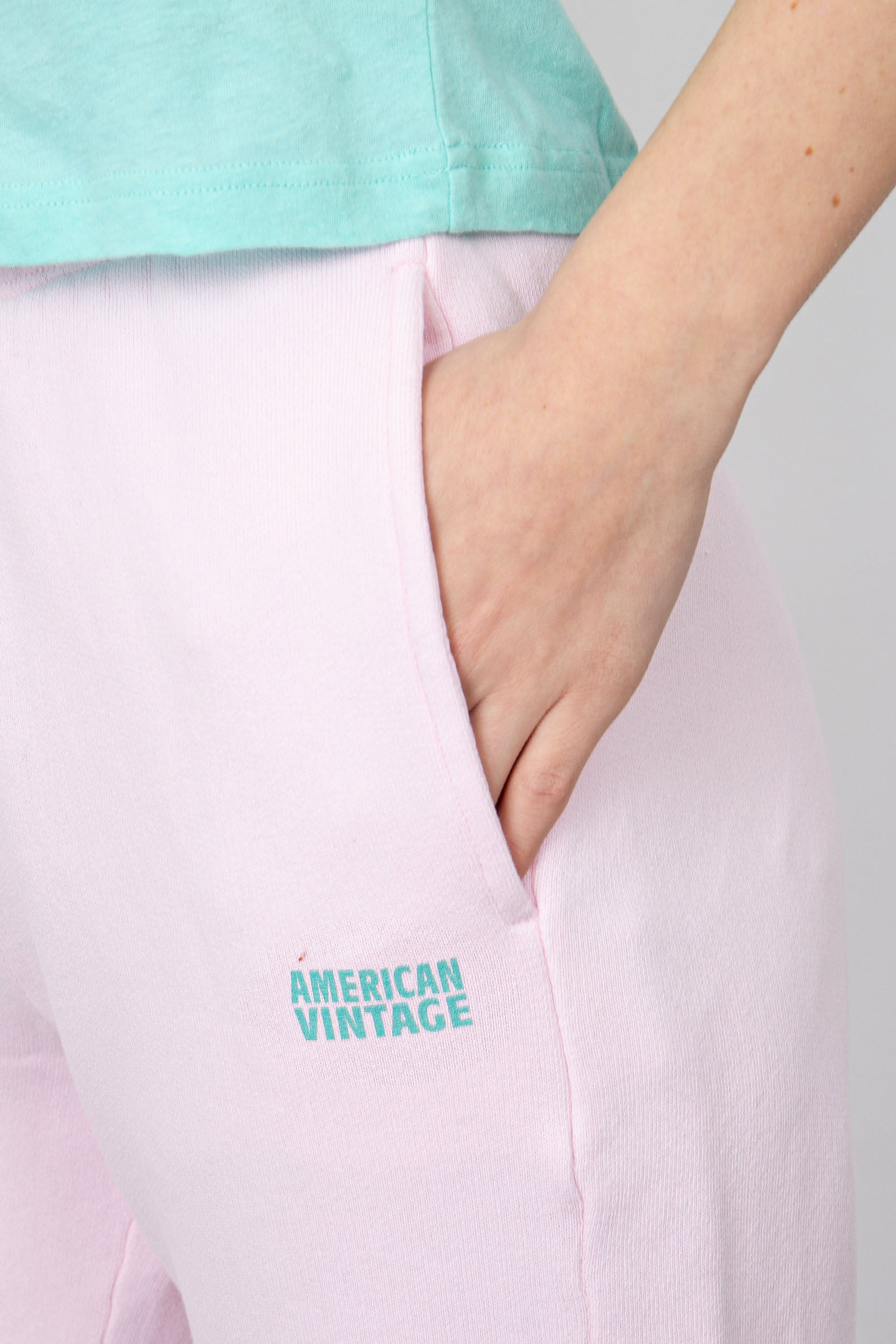 American Vintage Joggers Izubird Light Pink Cotton - 5