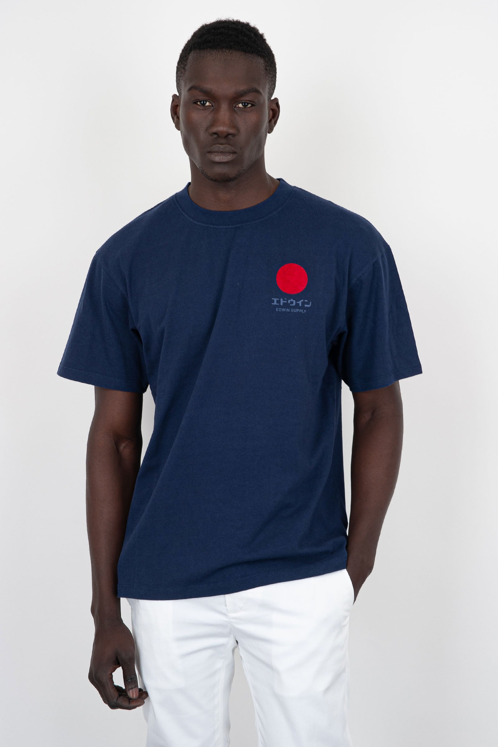 Edwin T-shirt Japanese Sun Supply Blu Uomo - 5