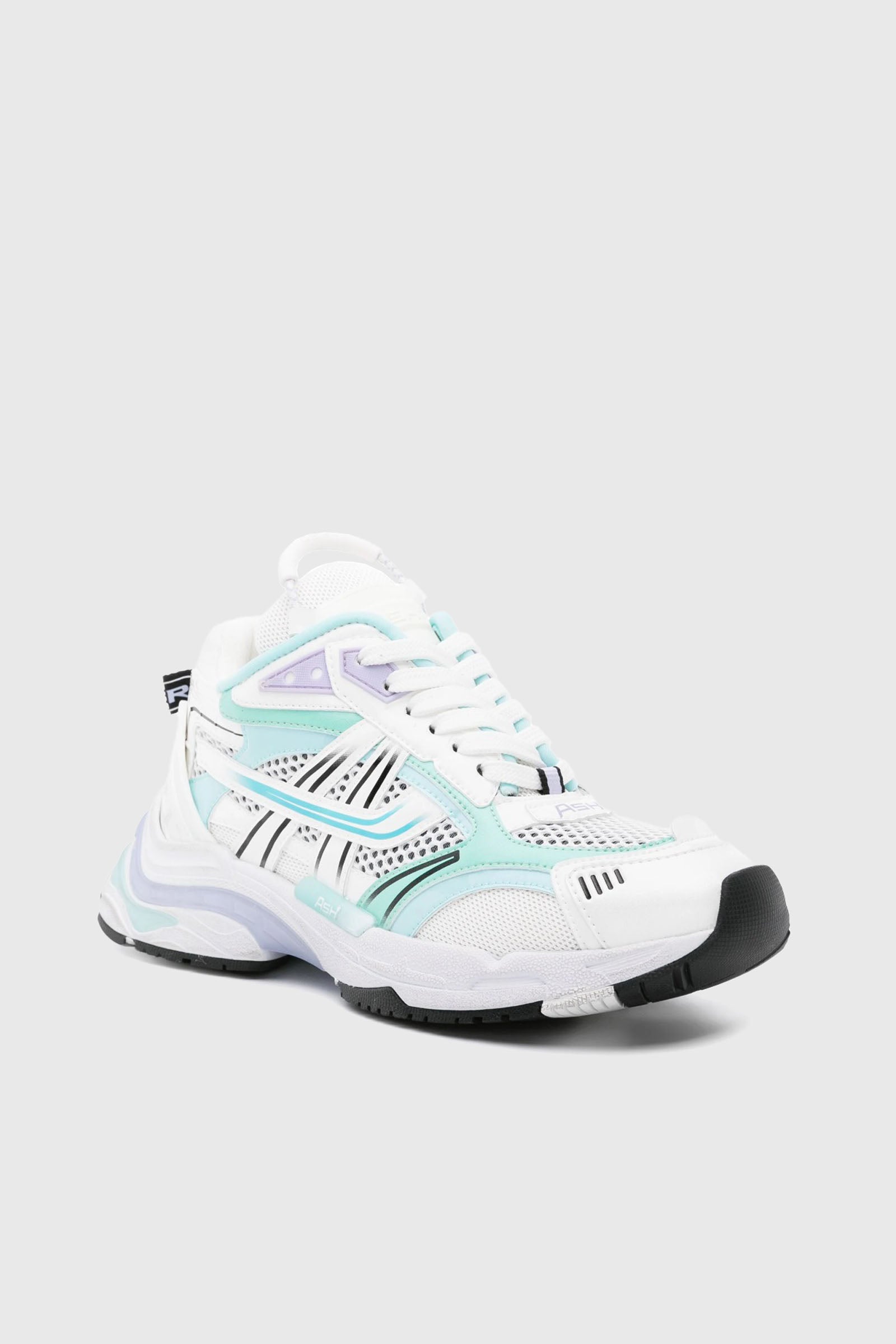 Ash Sneaker Race in White/Light Blue Leather - 2