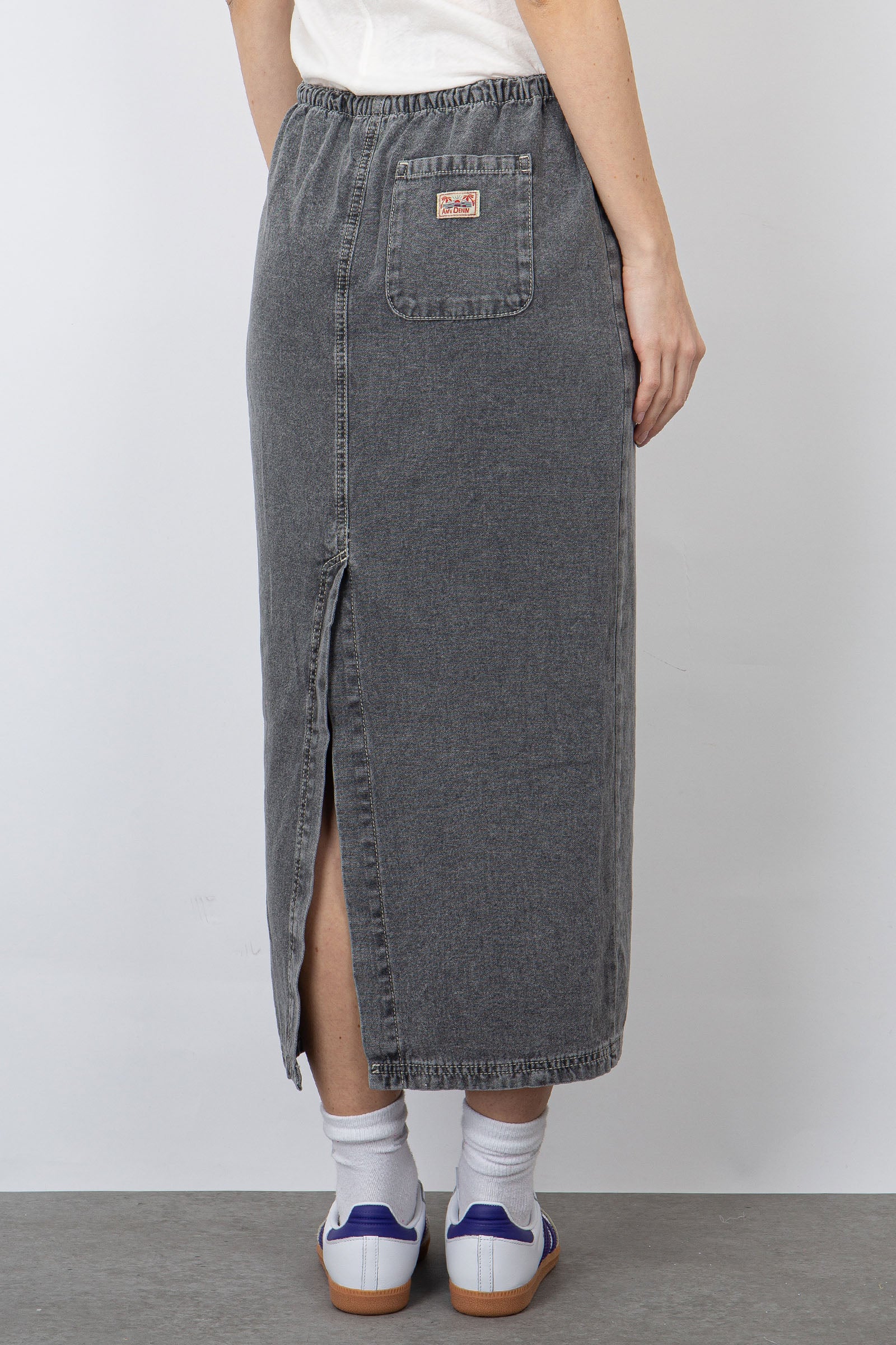 American Vintage Jazy Denim Skirt Grey - 4