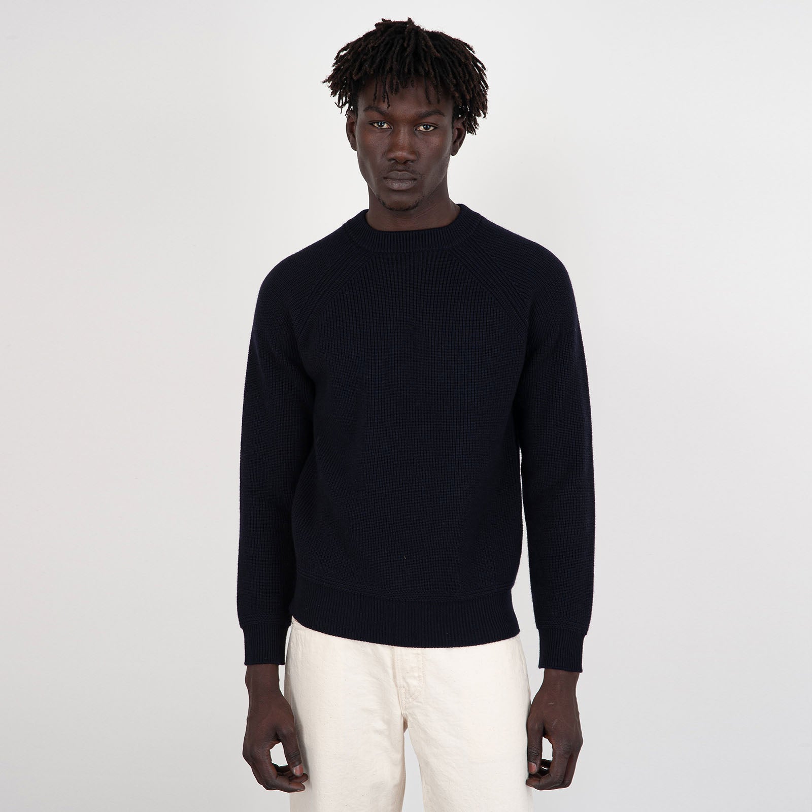 Sebago FortKent Sweater 100% Wool Navy Blue - 6