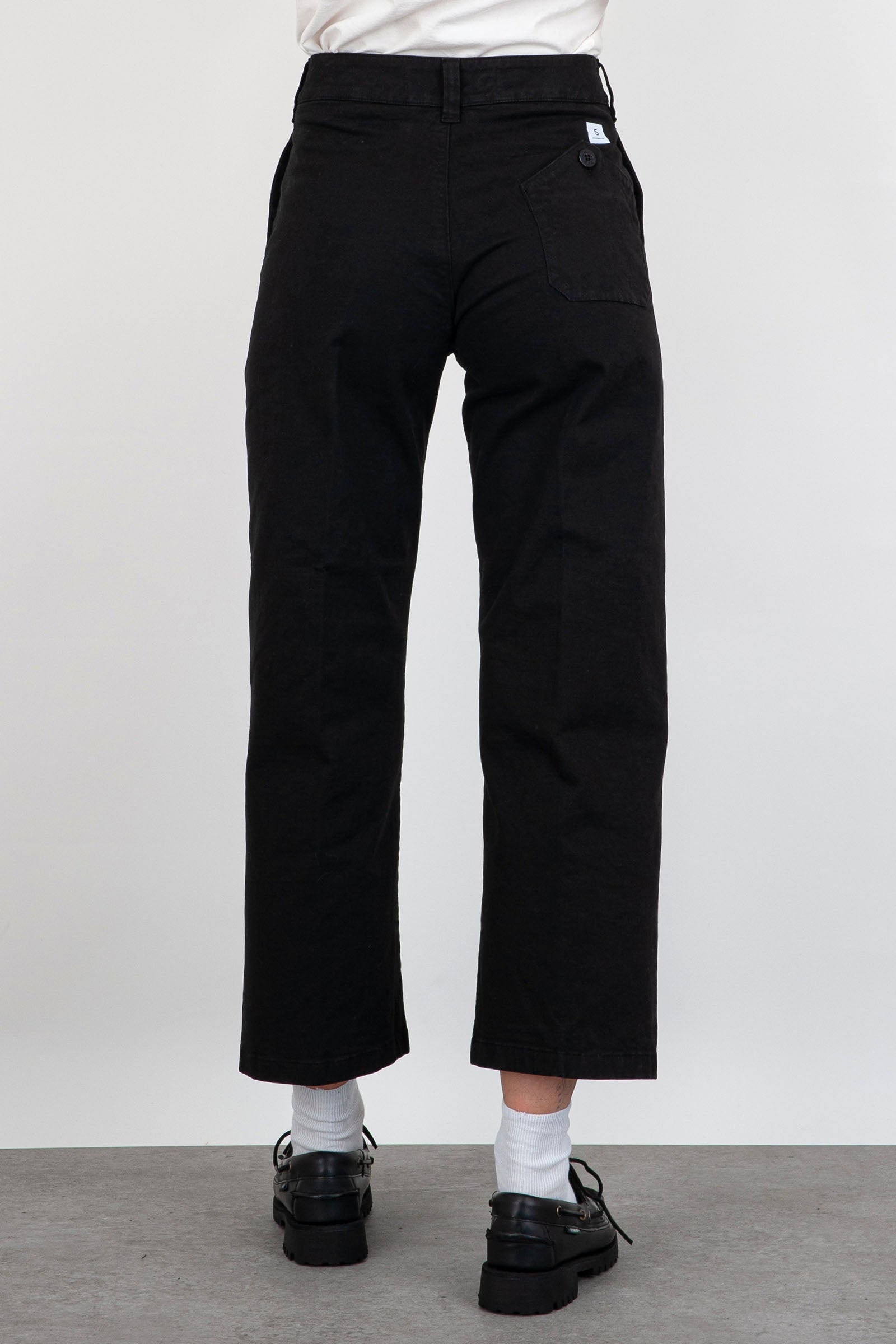 Pantalone Crop Due No Fianco Nero Donna - 5