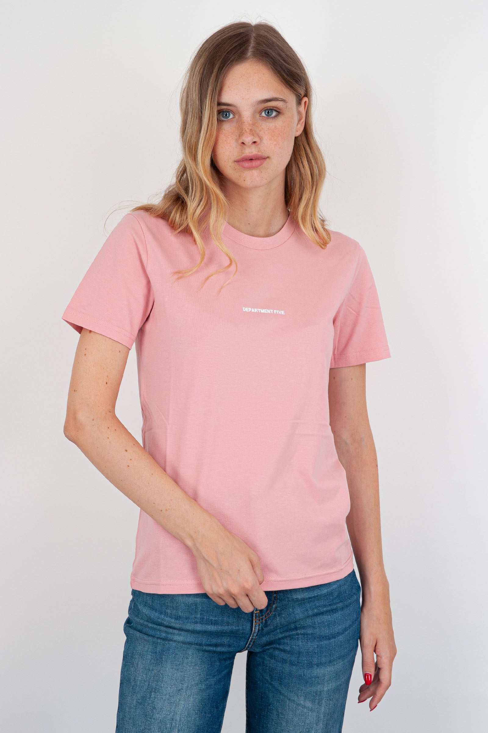 Fleur Round Neck T-Shirt Pink Women - 1