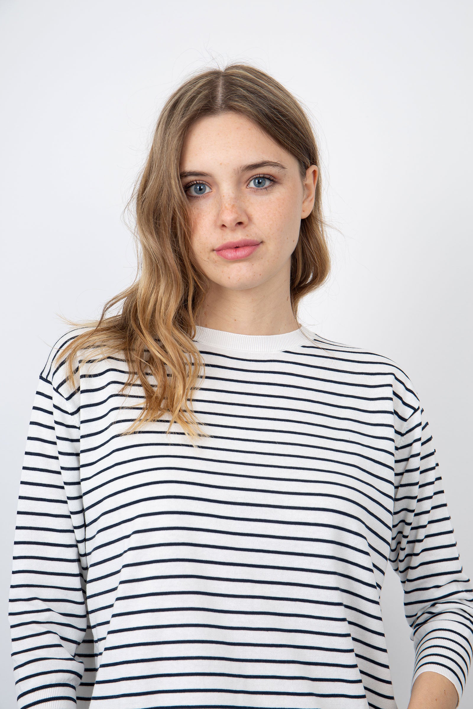 Aspesi Stripe Cotton Shirt Blue - 1