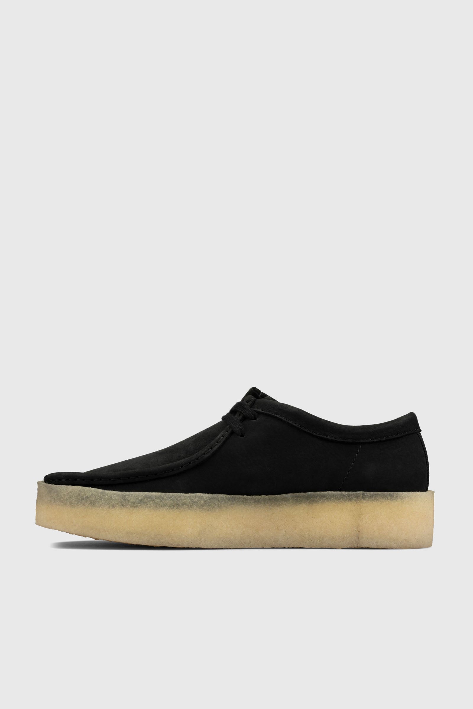 "Clarks Wallabee Cup Black Leather Shoe for Men" - 9