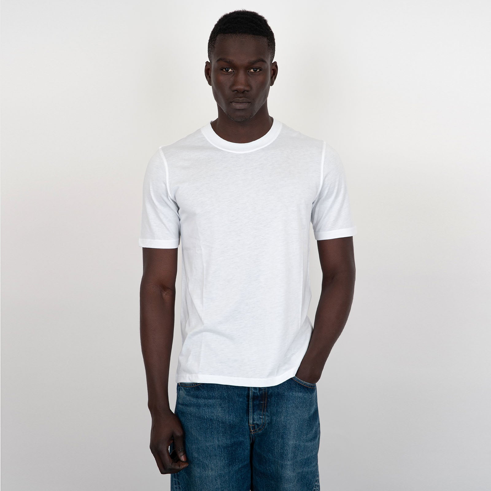 Majestic Filatures T-Shirt Girocollo Lyocell/Cotone Bianco - 6