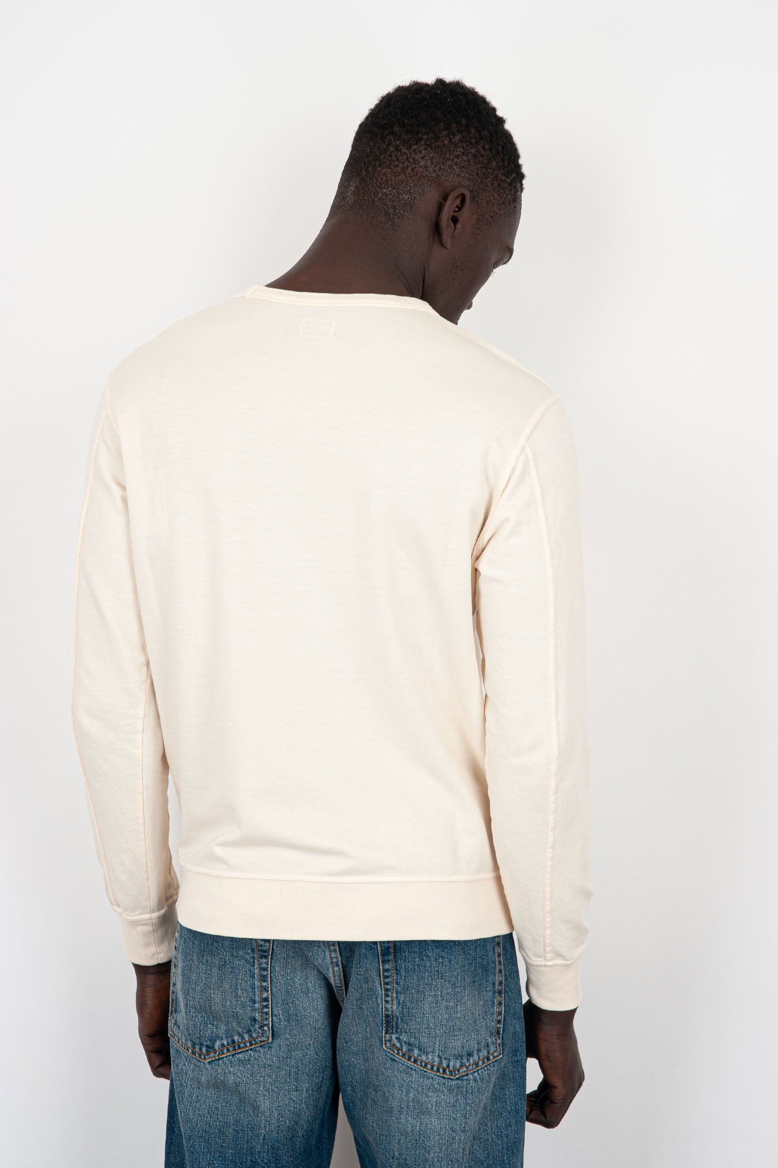 C.P. Company Sweatshirt Light Fleece Cotton Off-White - 4