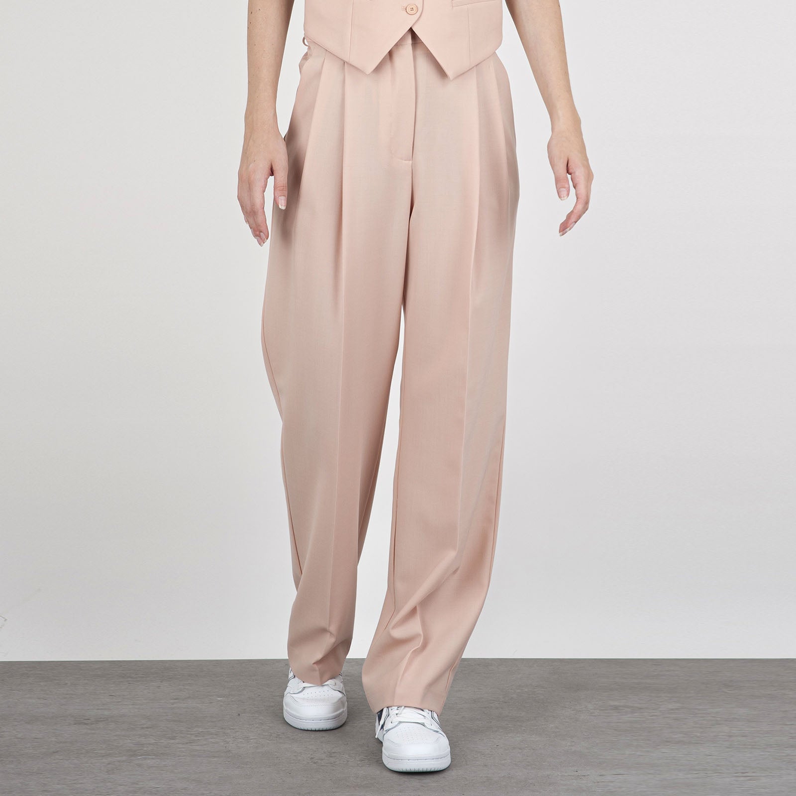 Semicouture Jody Synthetic Powder Pink Trousers - 8