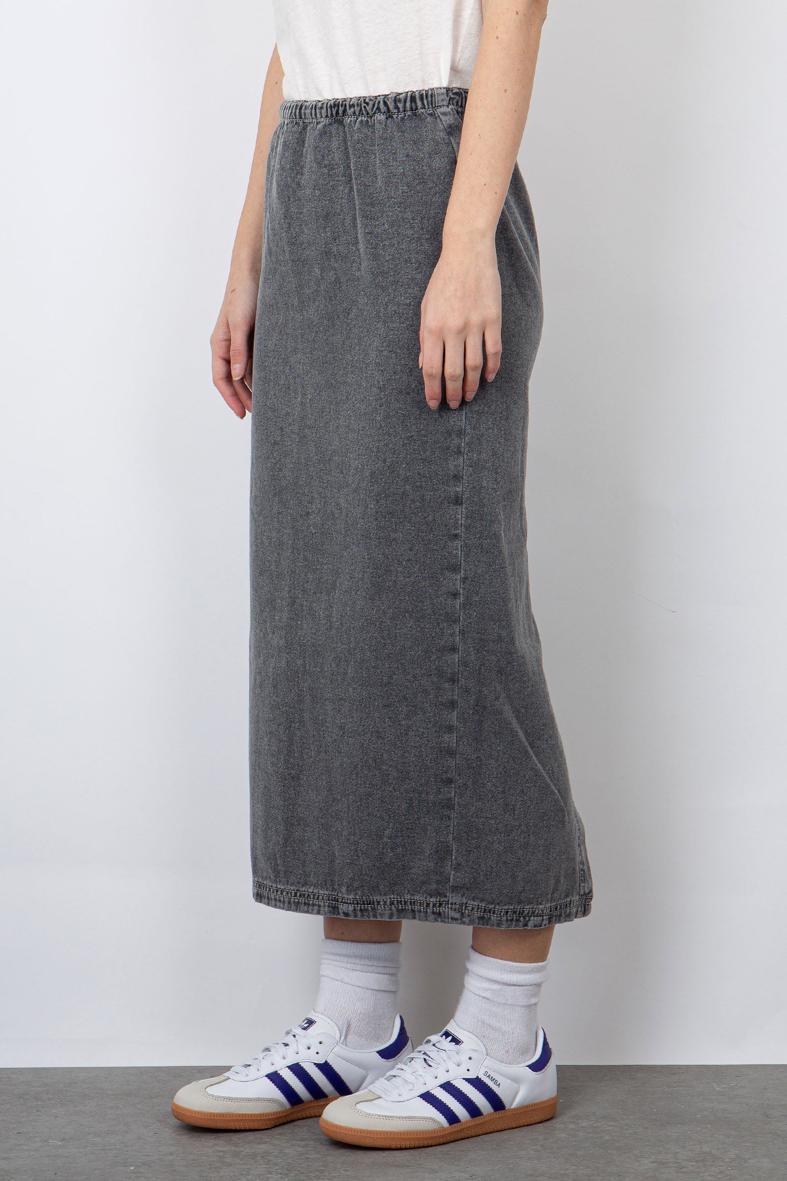 American Vintage Jazy Denim Skirt Grey - 3
