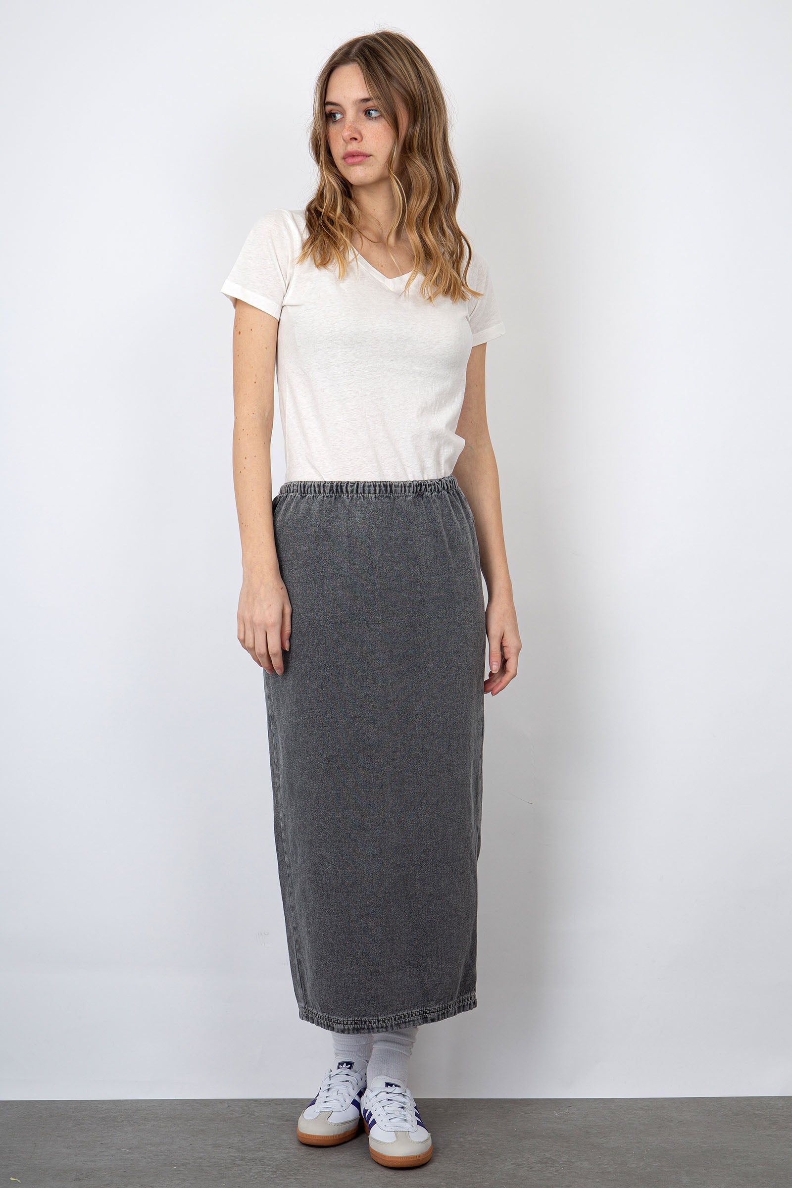 American Vintage Jazy Denim Skirt Grey - 6