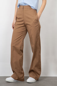 Grifoni Wide Leg Biscuit Cotton Trousers grifoni