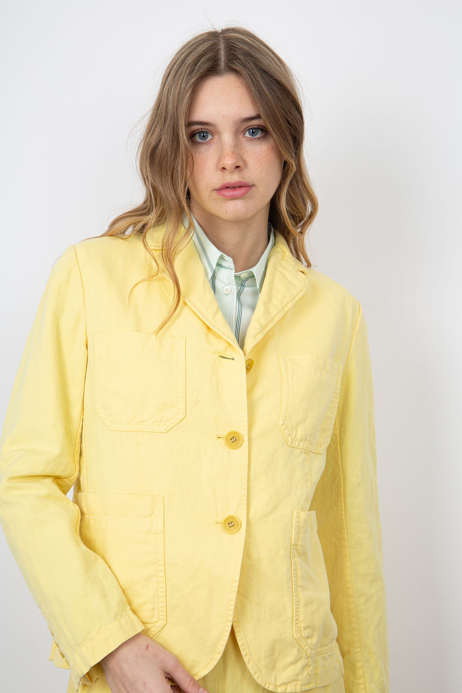Aspesi Cotton/Linen Yellow Jacket 0930 G20885155 - 5