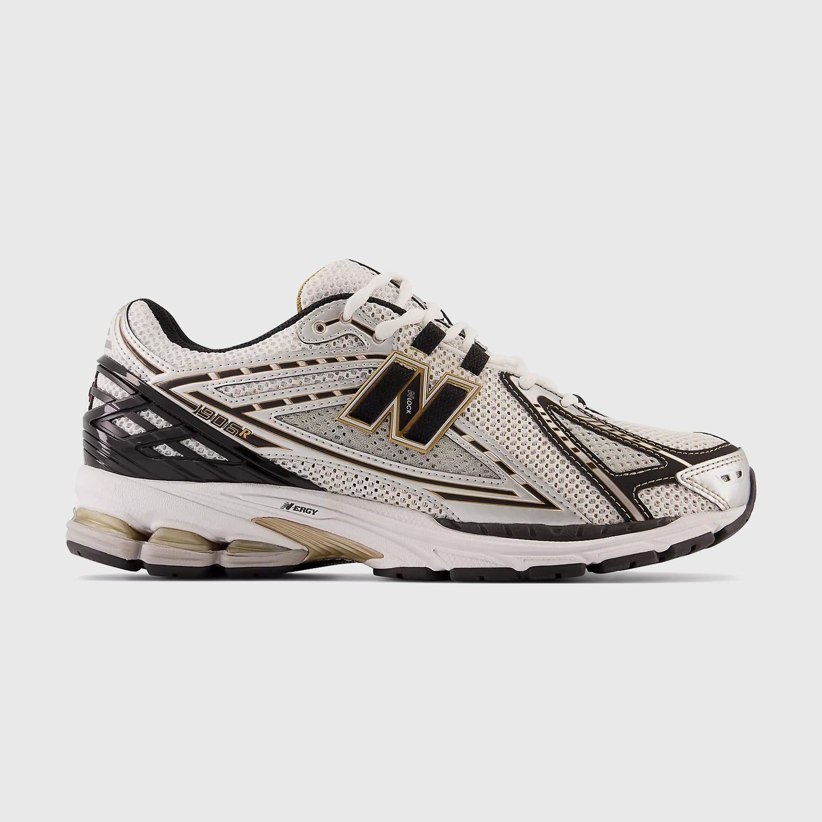 H1 Title: New Balance White/Gold Synthetic Running Shoes 1906R - 6