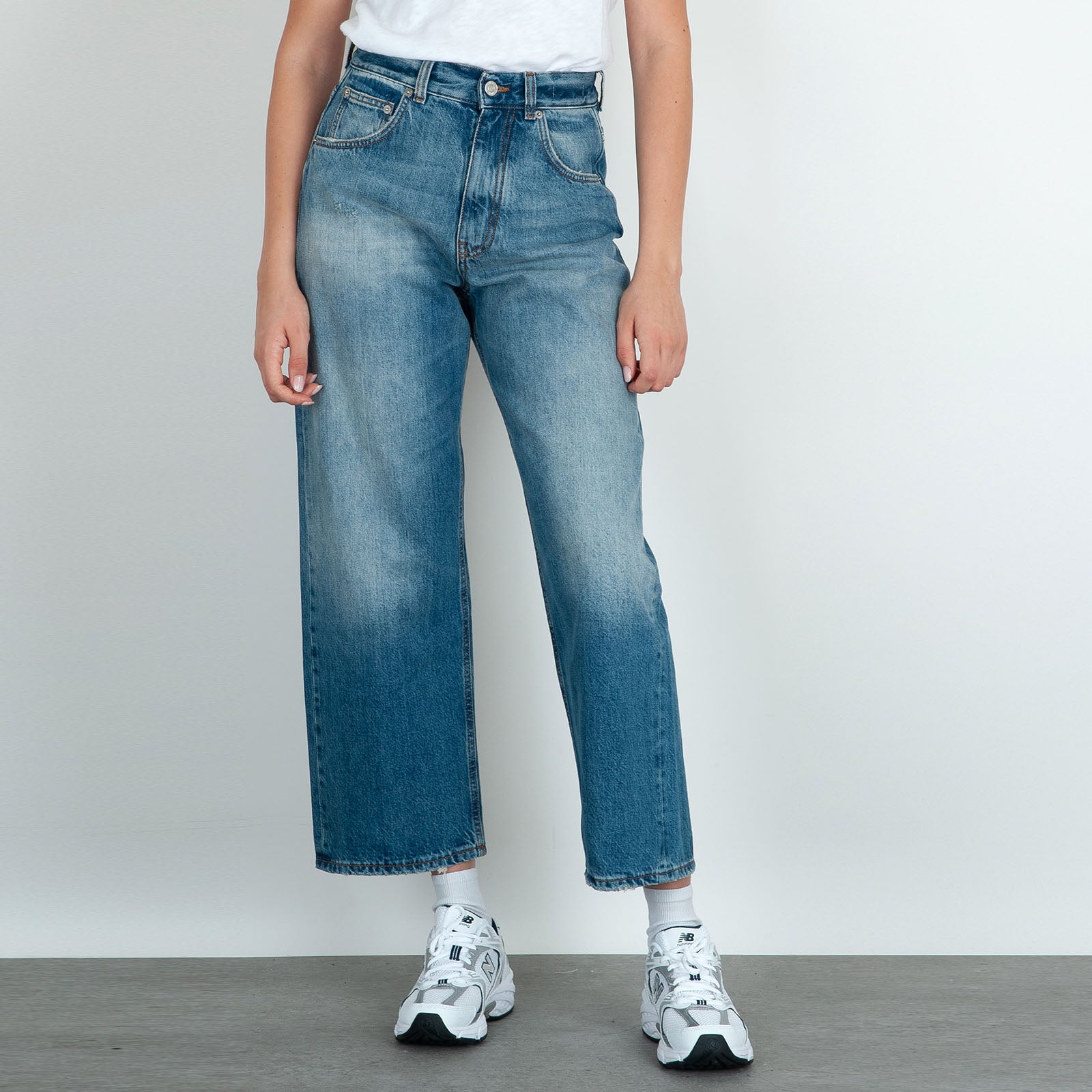 Grifoni Jeans Regular Denim Blu Medio Cimosato - 8
