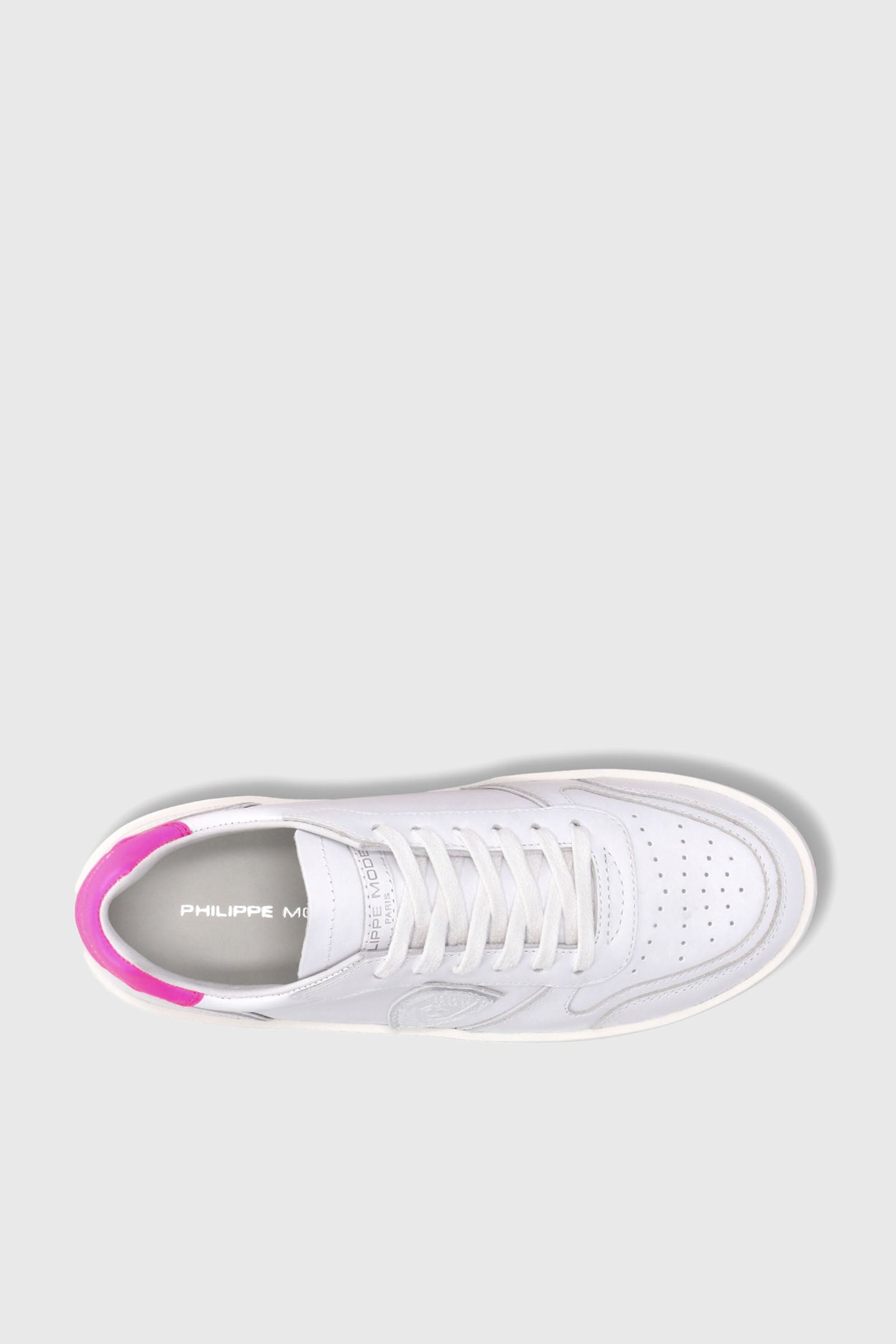 Philippe Model Sneaker Nice Veau Leather White/Fuxia - 4