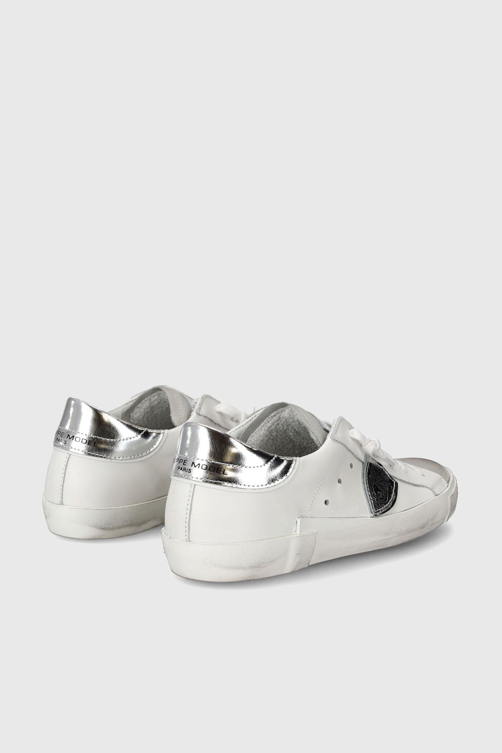 Philippe Model Sneaker PRSX Pelle Bianco/Argento - 3