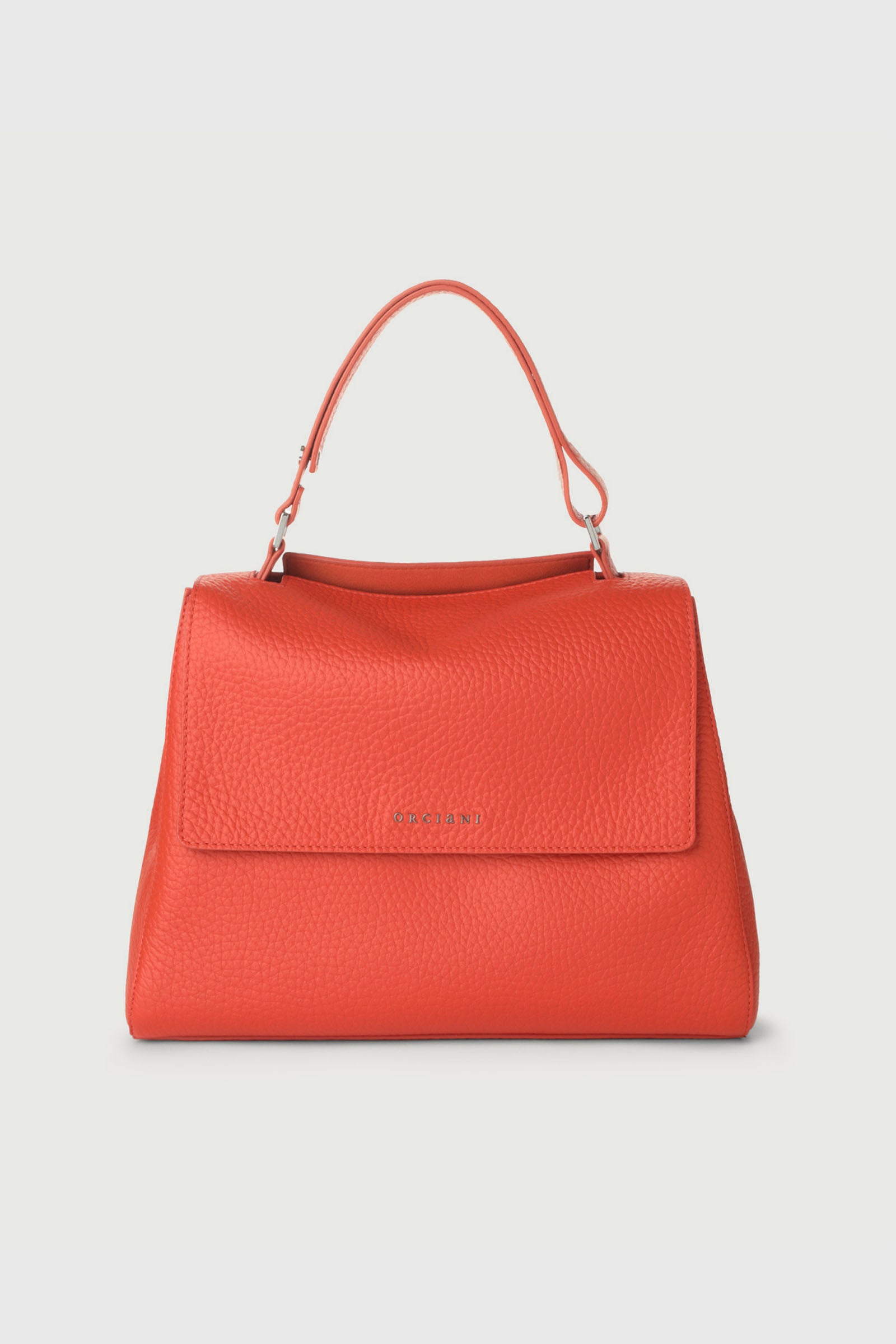Orciani Sveva Vanity Mini Leather Bag Orange - 1