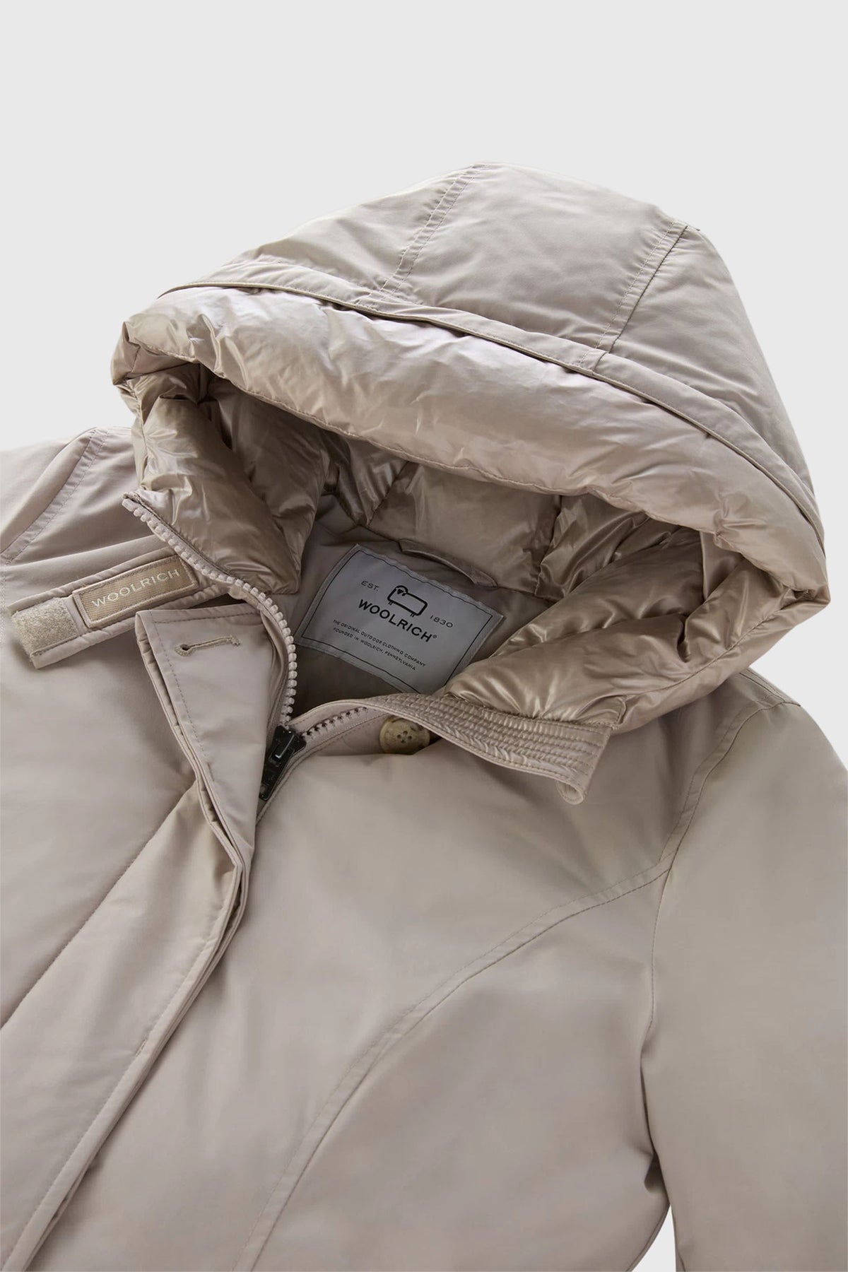 Woolrich Arctic Parka Luxury Urban Touch Taupe Donna