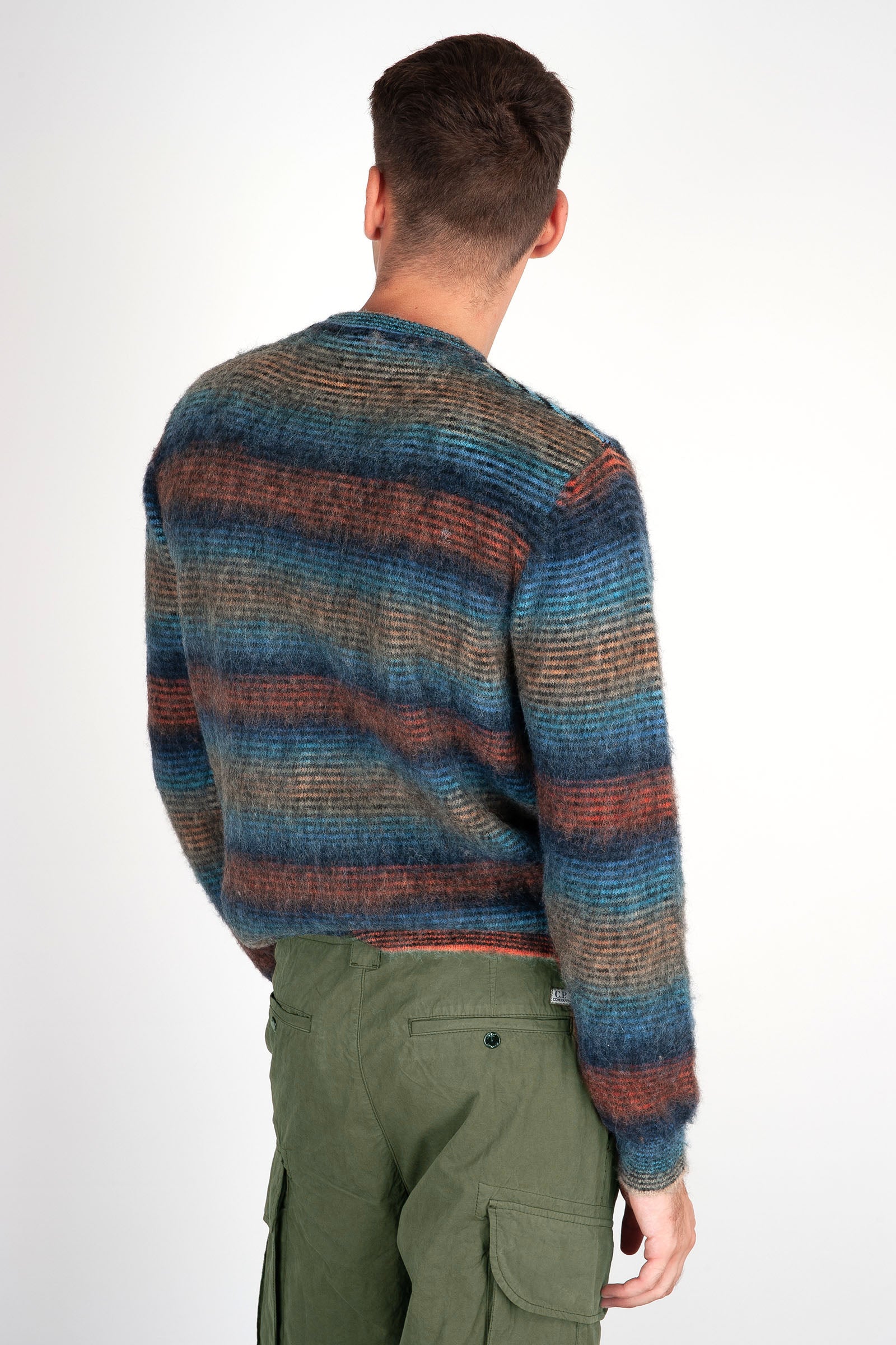 Roberto Collina Multicolor Striped Sweater, Alpaca/Mohair Wool Blend - 4