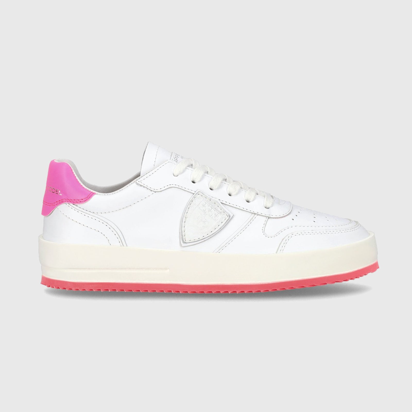 Philippe Model Sneaker Nice Veau Leather White/Fuxia - 6