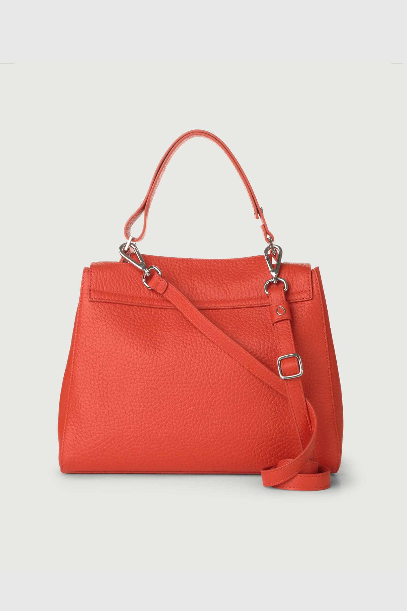 Orciani Sveva Vanity Mini Leather Bag Orange - 3