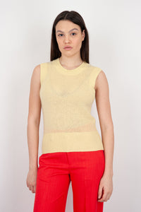 Absolut Cashmere Eileen Yellow Wool Tank Top absolut cashmere