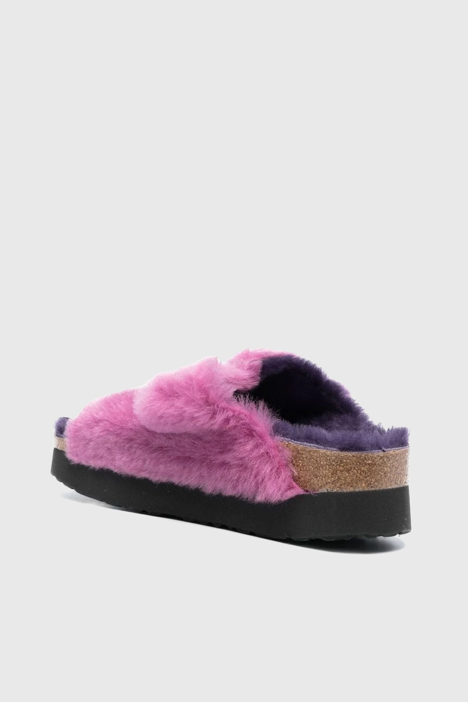 Birkenstock Arizona Sandal Big Buckle Leather/Lamb Fur Purple - 3